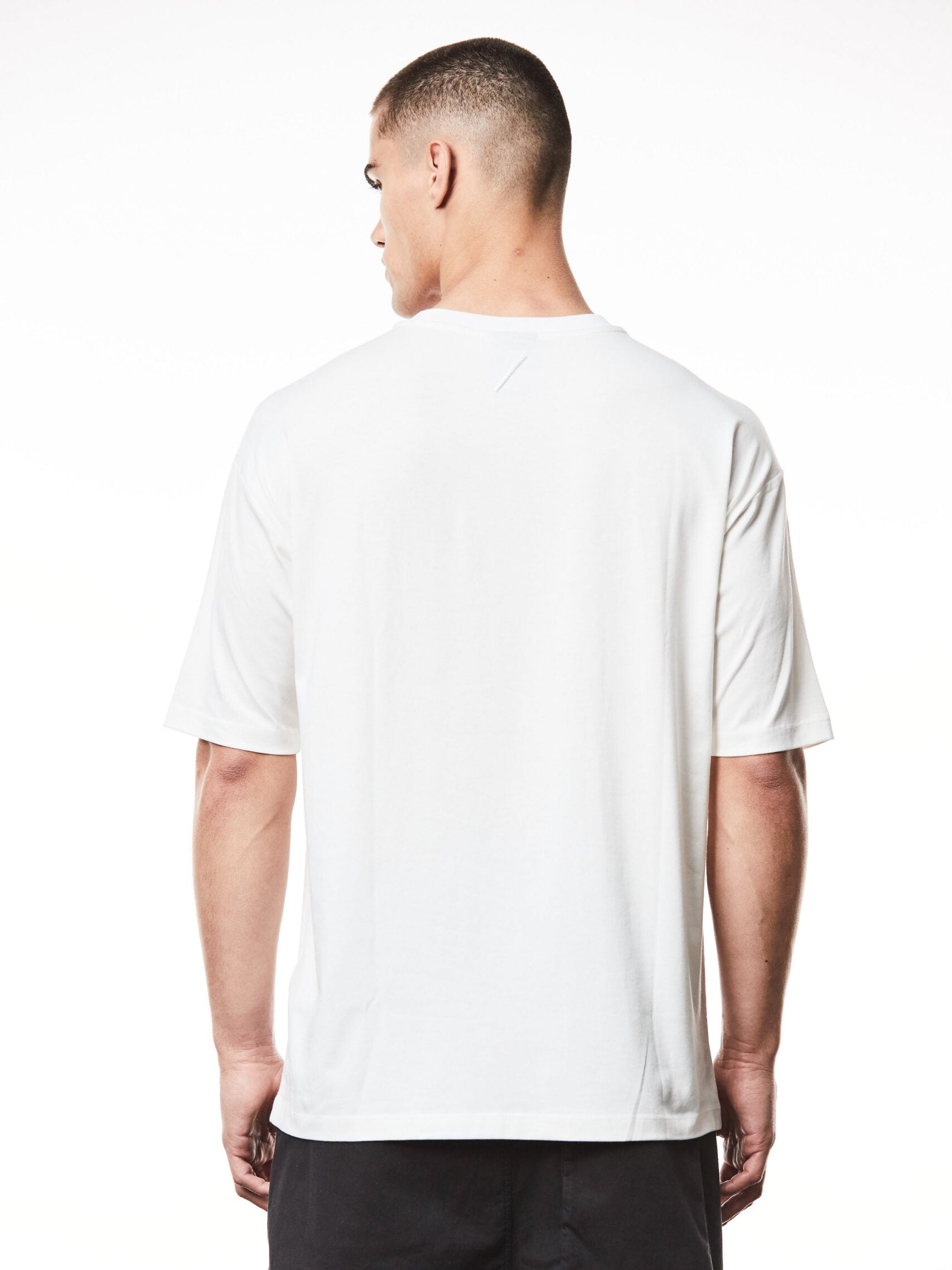 Round Neck Shirt with Embroidered Slash Detail - INN7