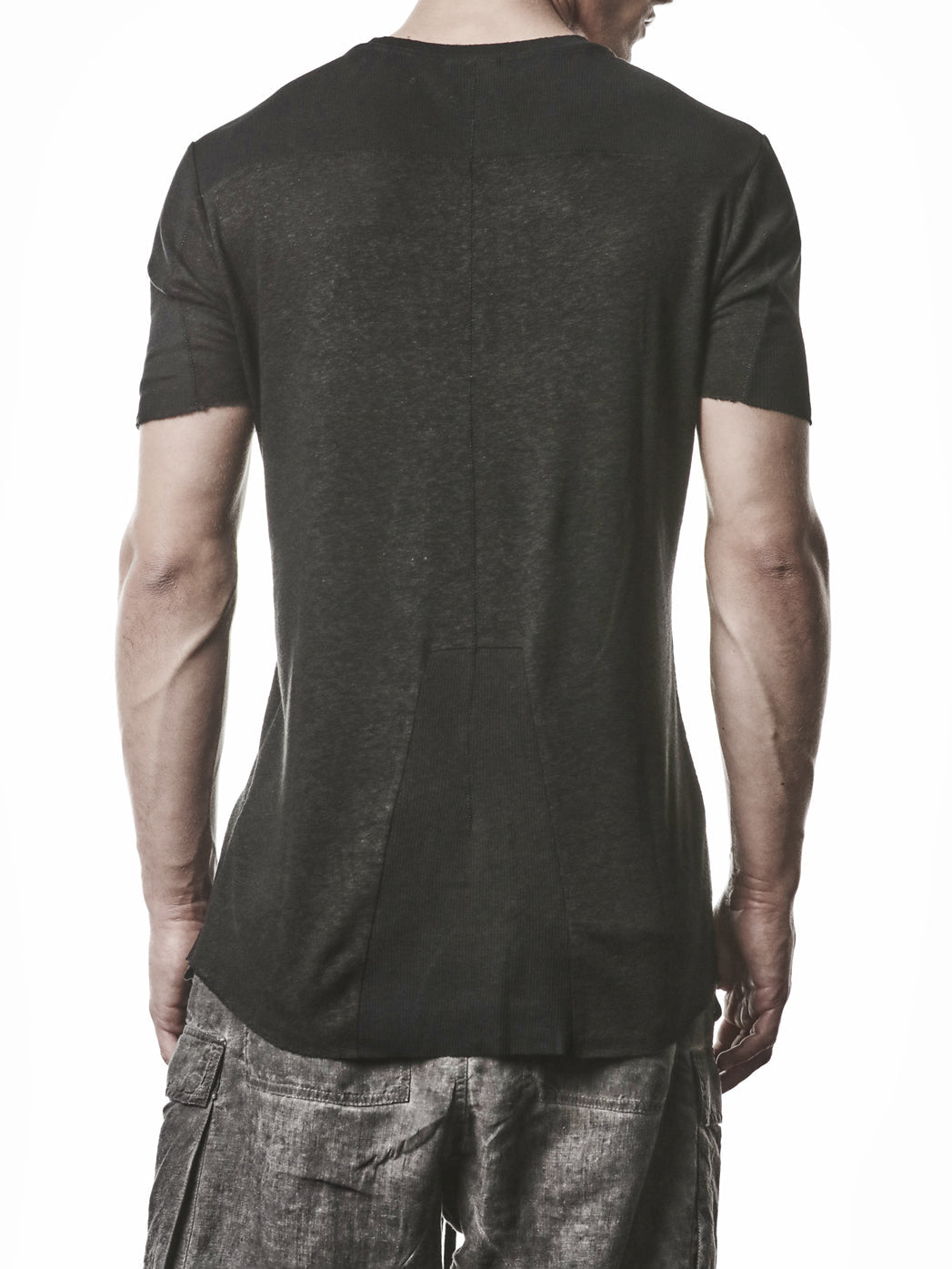 Linen Blend Insert T-Shirt - INN7