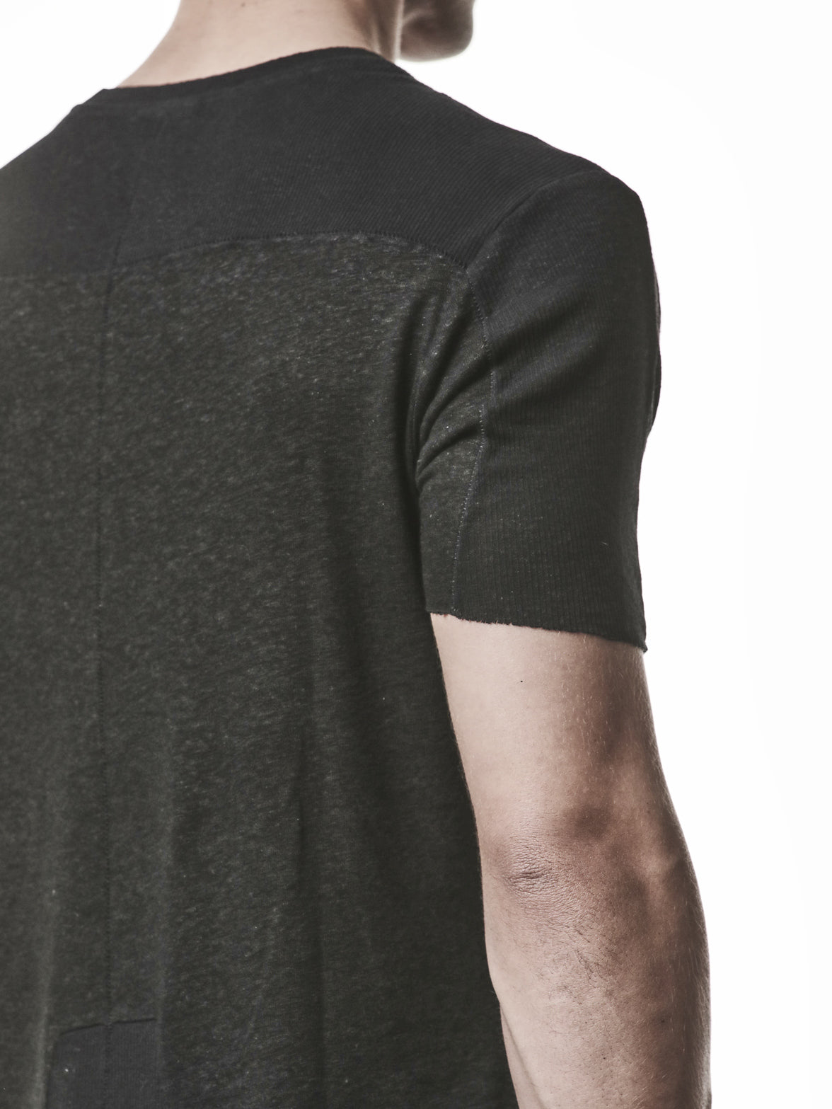 Linen Blend Insert T-Shirt - INN7