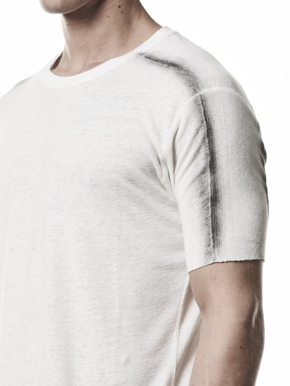 Linen Blend Insert T-Shirt - INN7