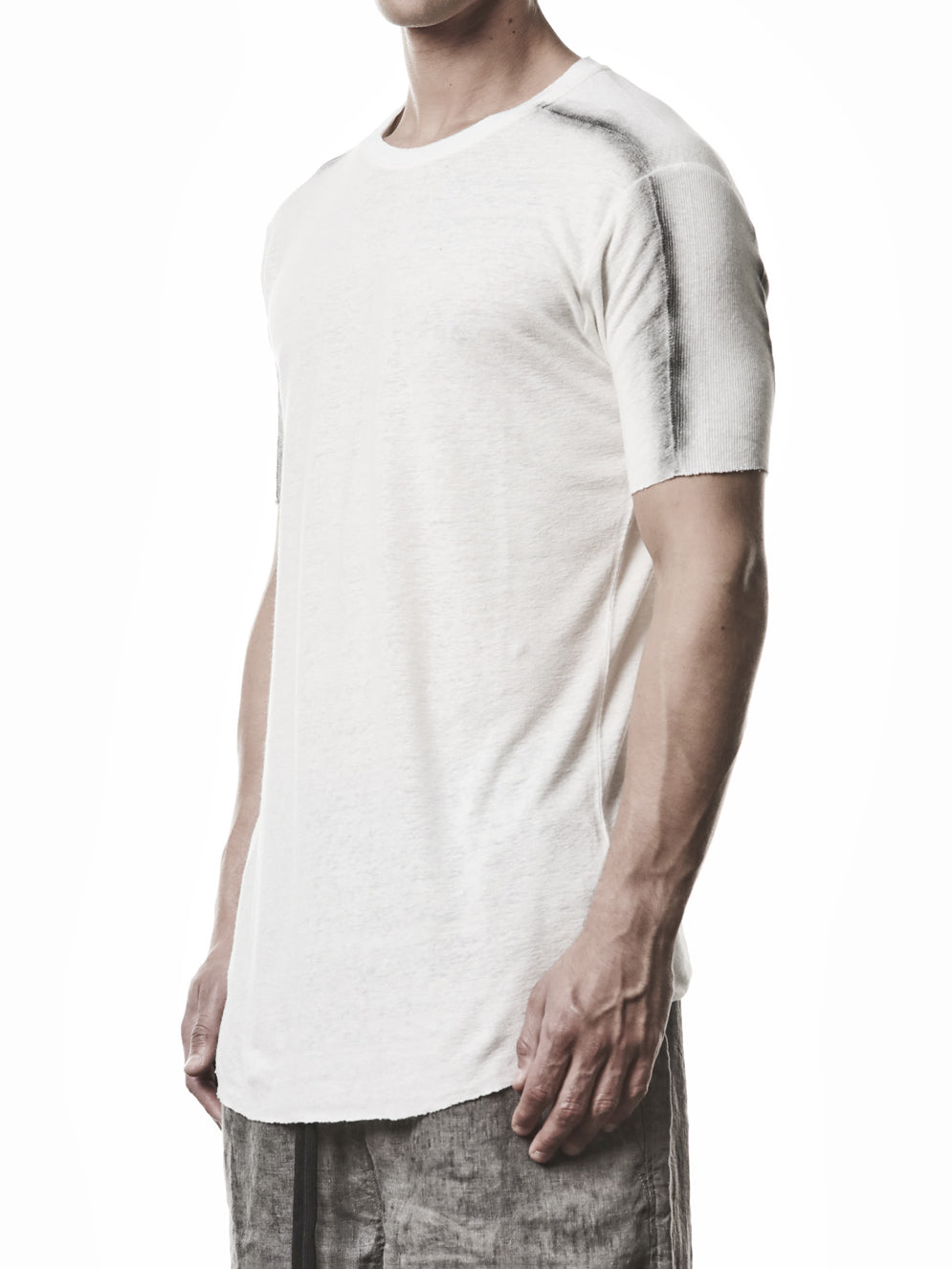 Linen Blend Insert T-Shirt - INN7