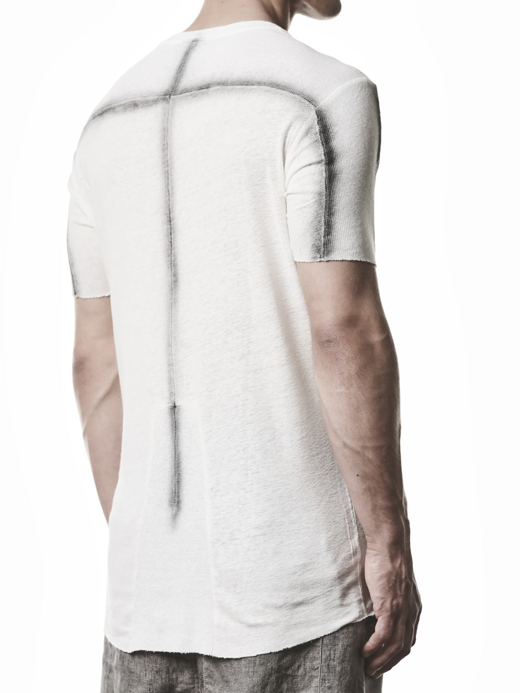 Linen Blend Insert T-Shirt - INN7