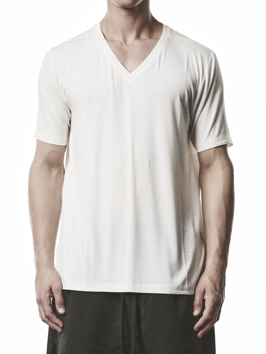 Silk Blend V-Neck T-Shirt - INN7