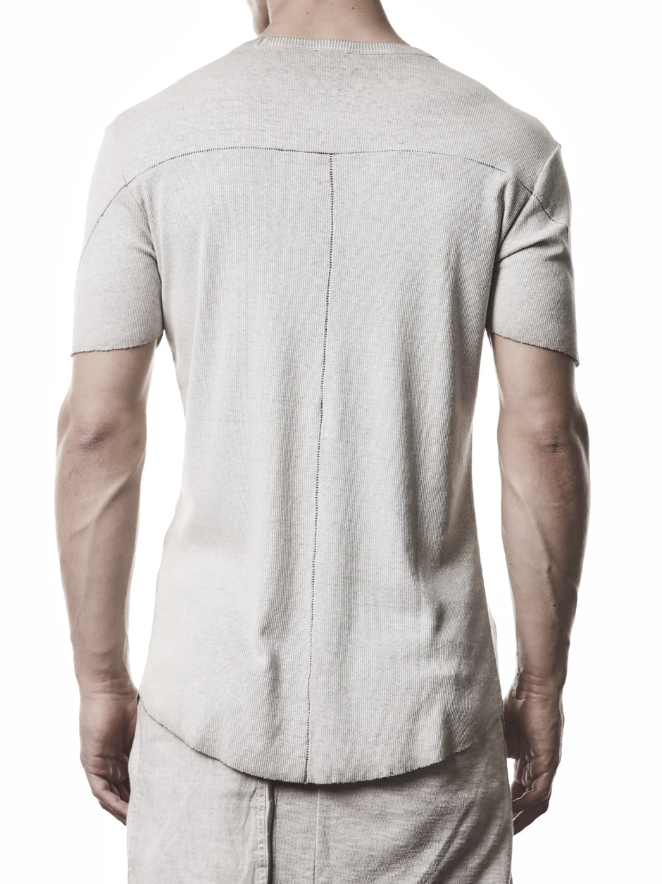 Raw Edge Rib T-Shirt - INN7