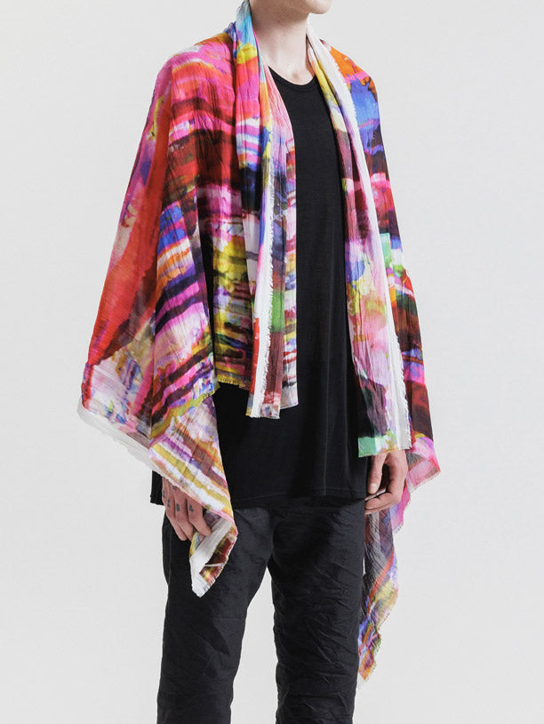 Printed Rayon Stole - INN7