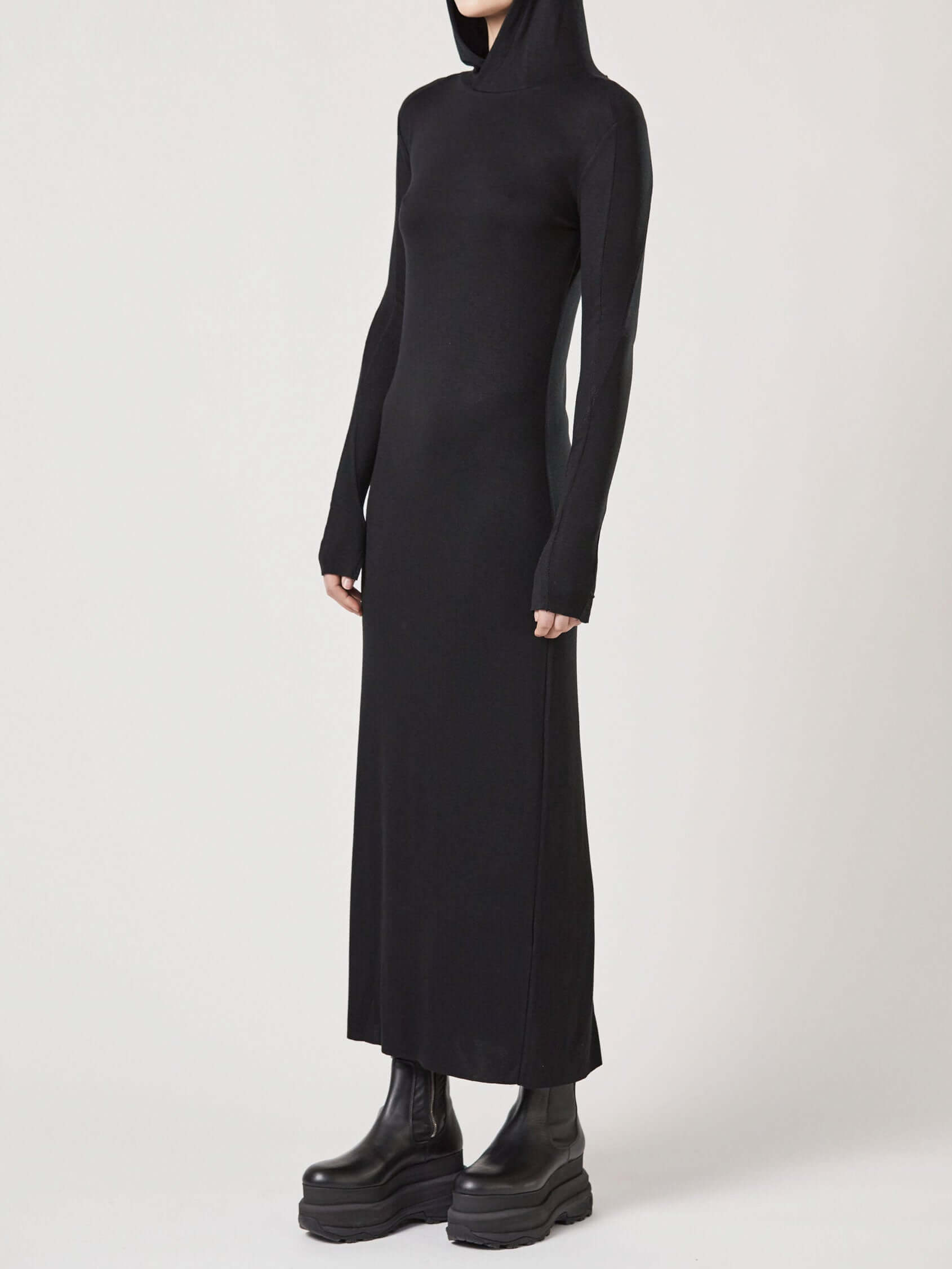 Hooded long dress - INN7