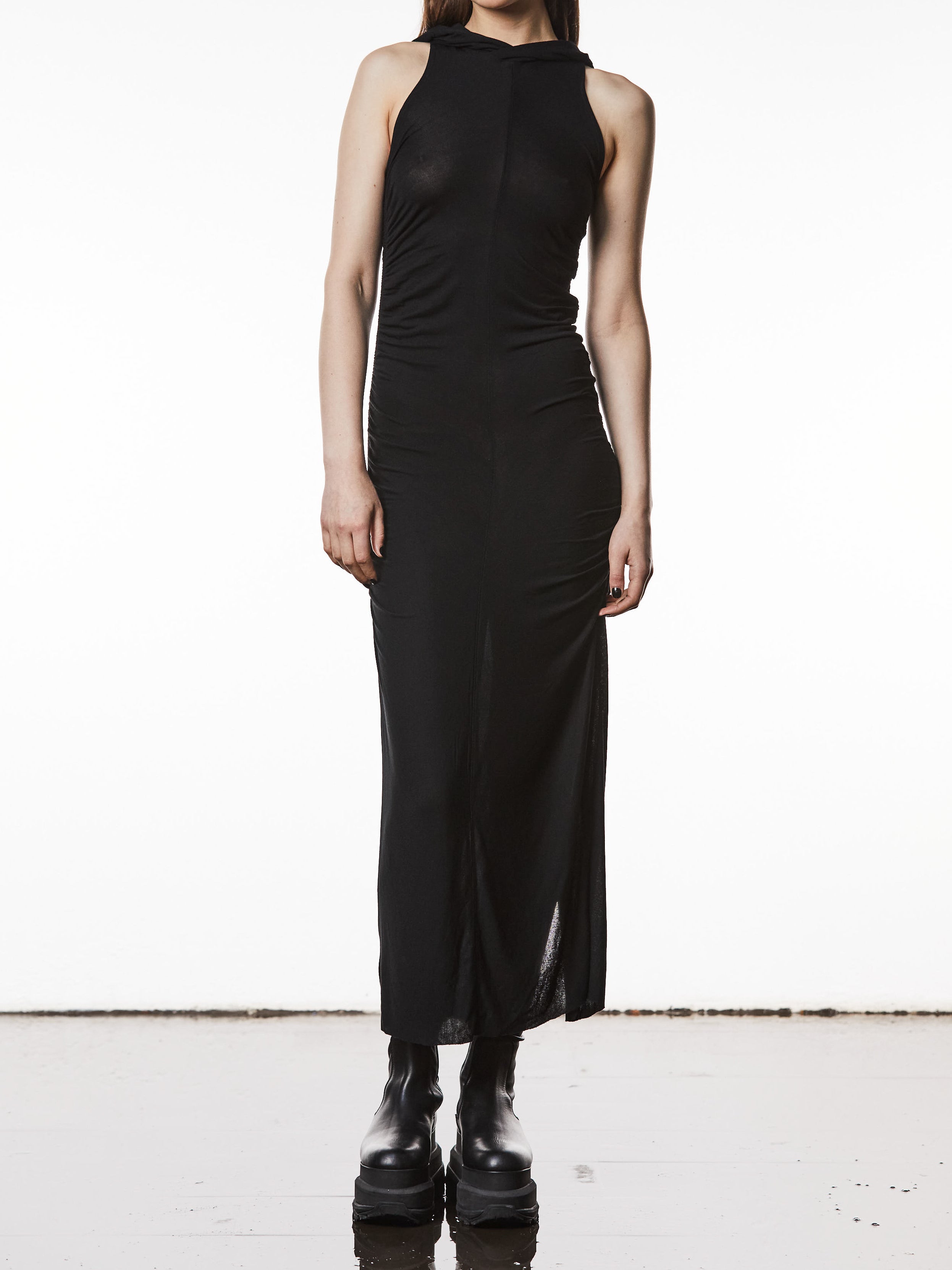 Hooded Semi-Transparent Dress - INN7