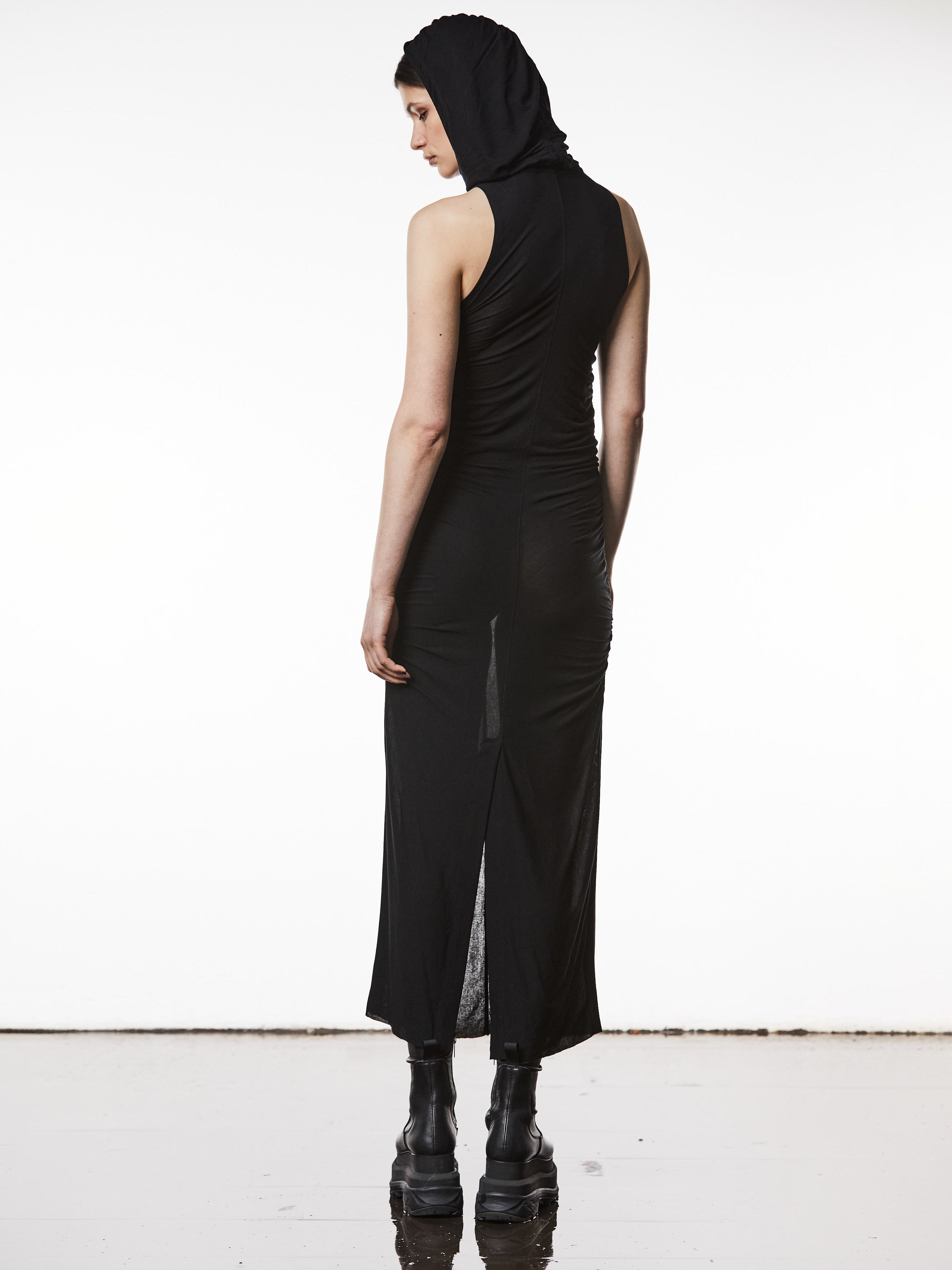 Hooded Semi-Transparent Dress - INN7