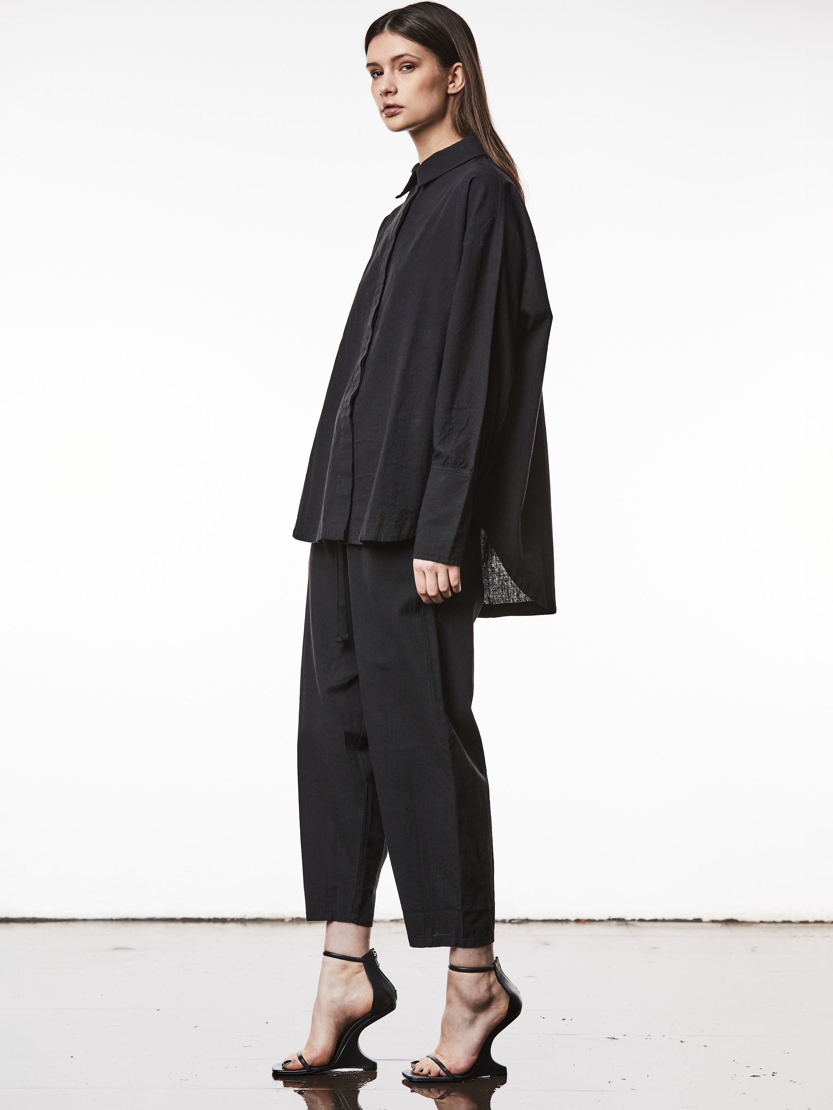 Oversized Linen Long Shirt - INN7