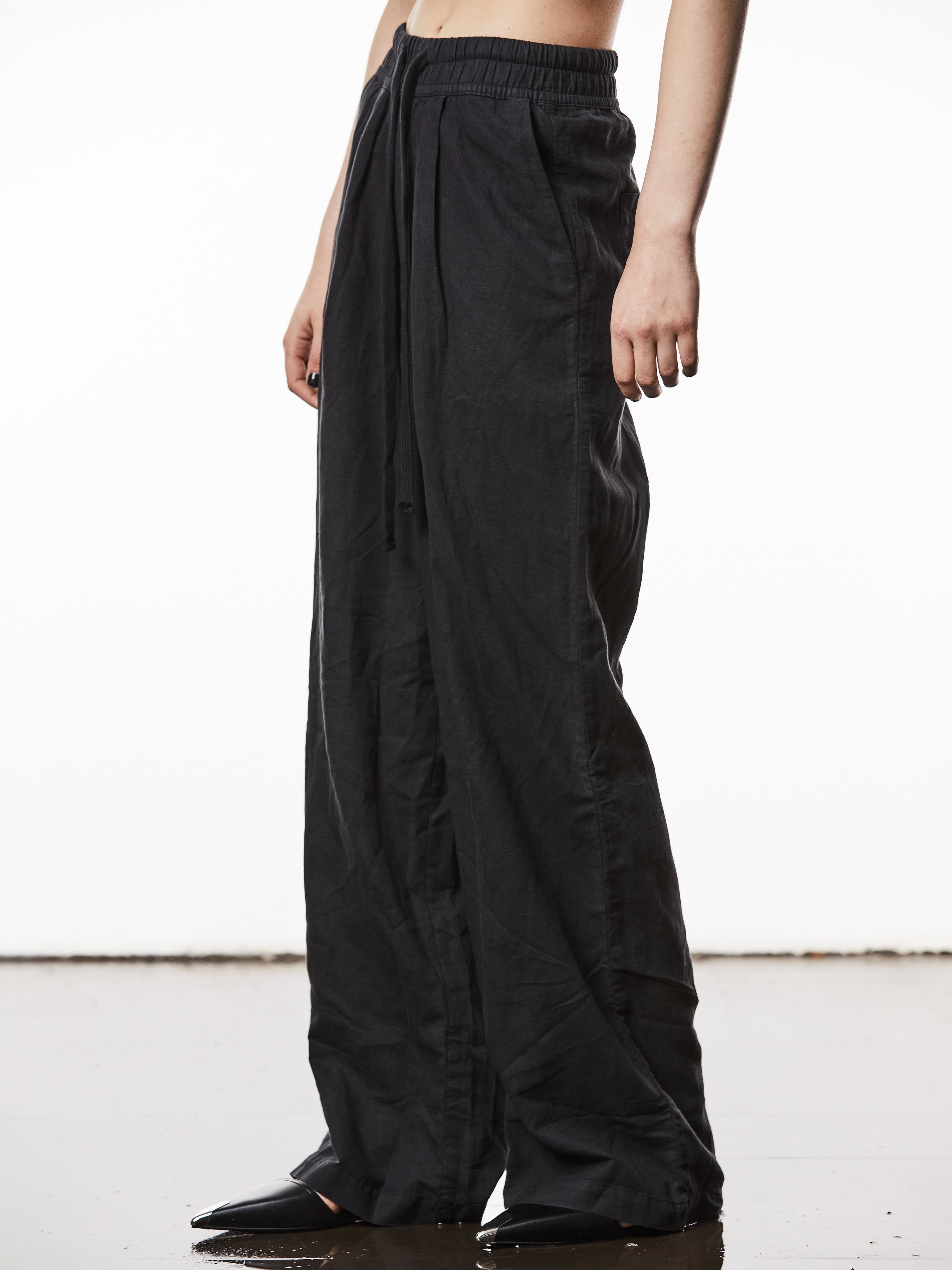 Wide-Leg Linen Trousers - INN7