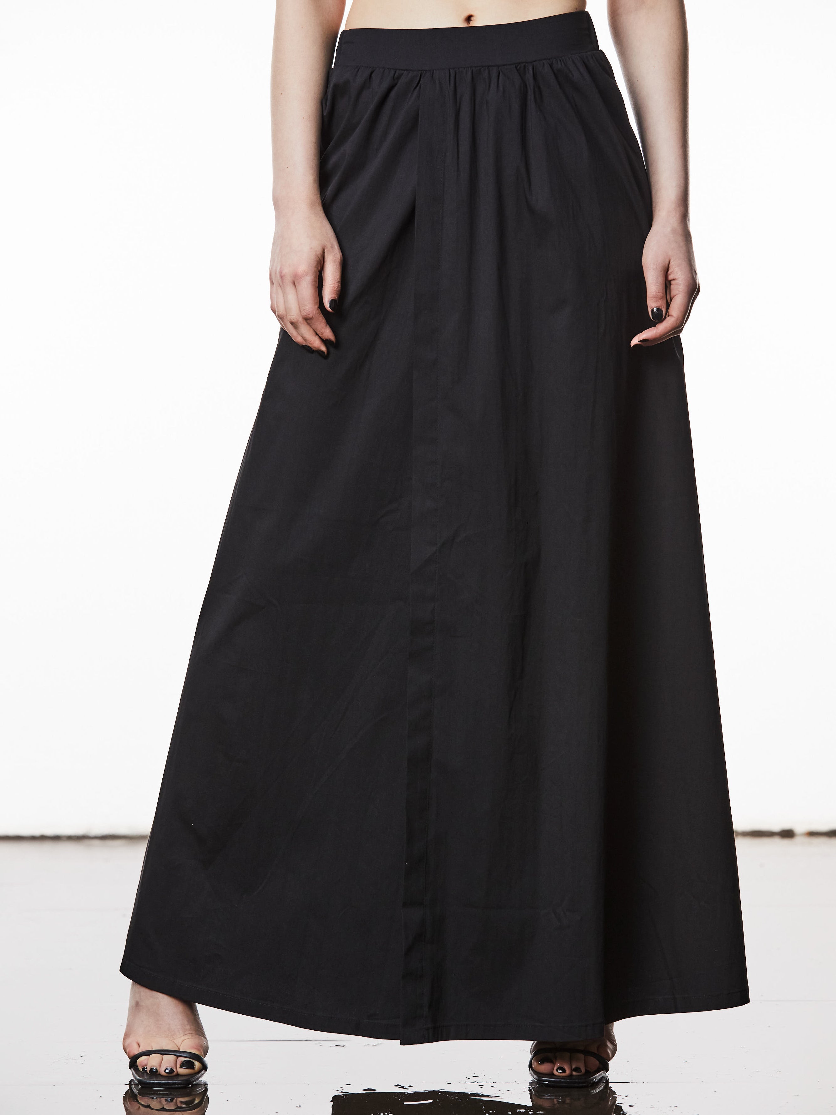 Cotton Blend Maxi Skirt - INN7