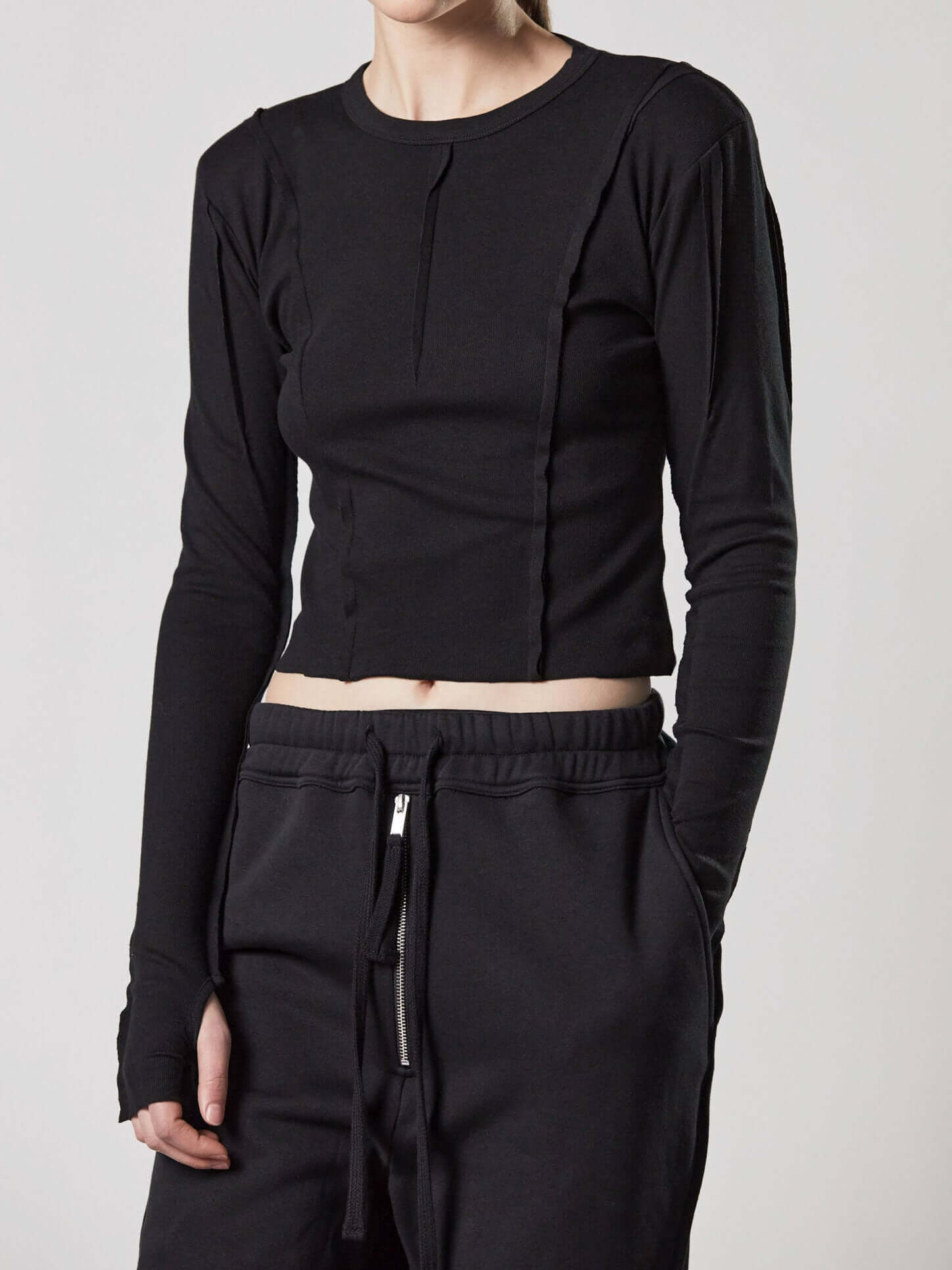 Cropped round neck T shirt - INN7
