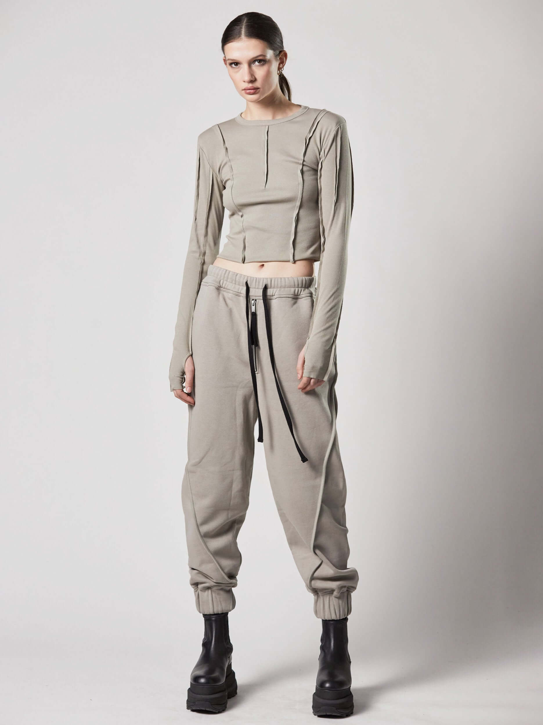 Cropped round neck T shirt - INN7