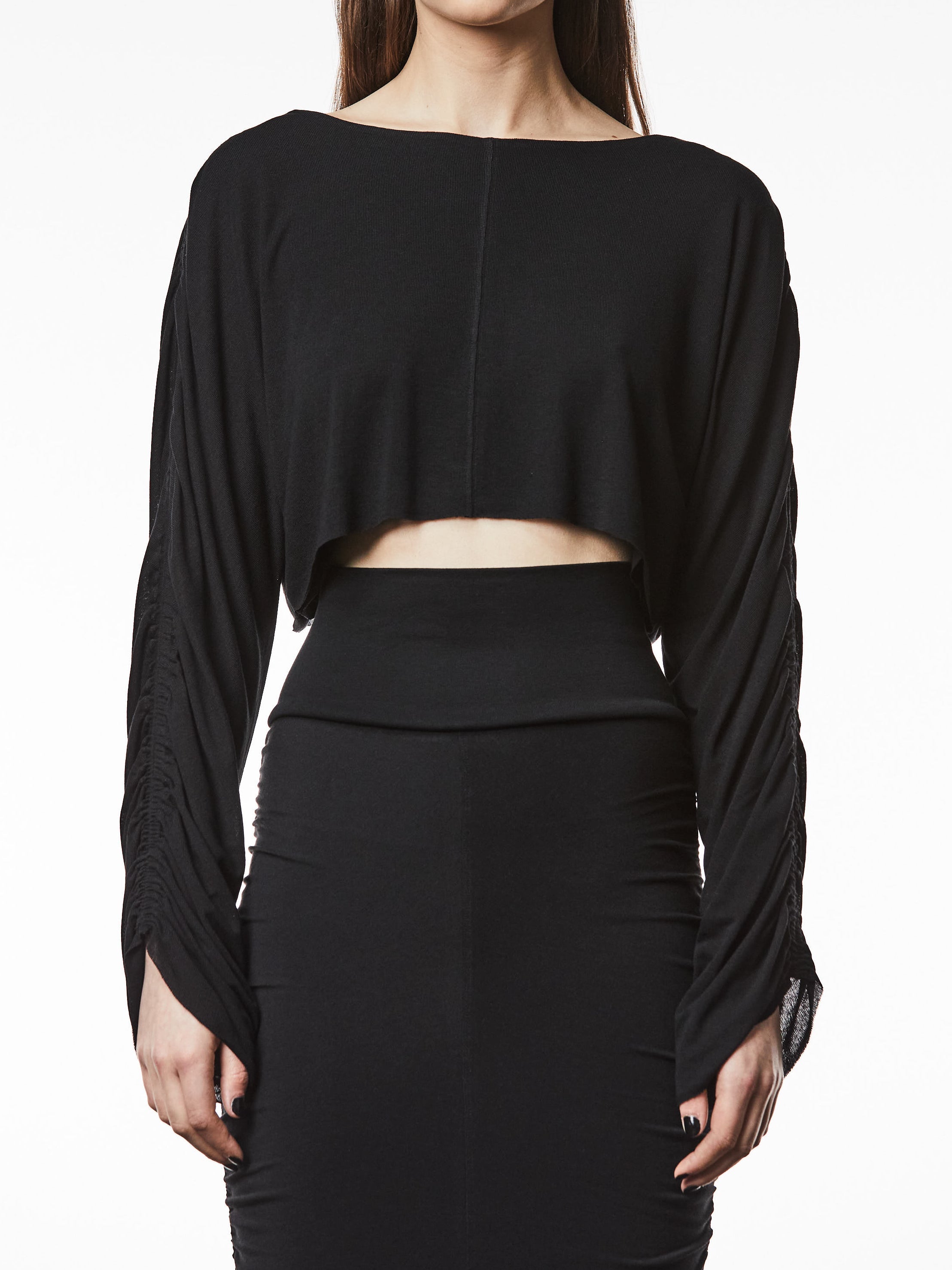 Cropped Shirt with Gathered Sleeves - INN7