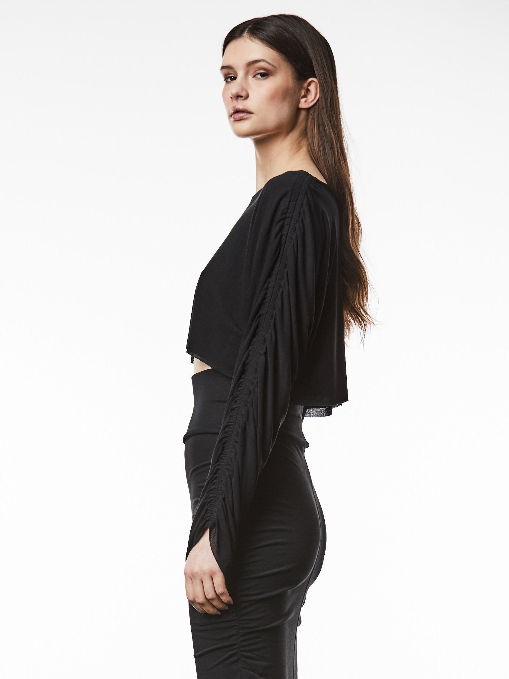 Cropped Shirt with Gathered Sleeves - INN7