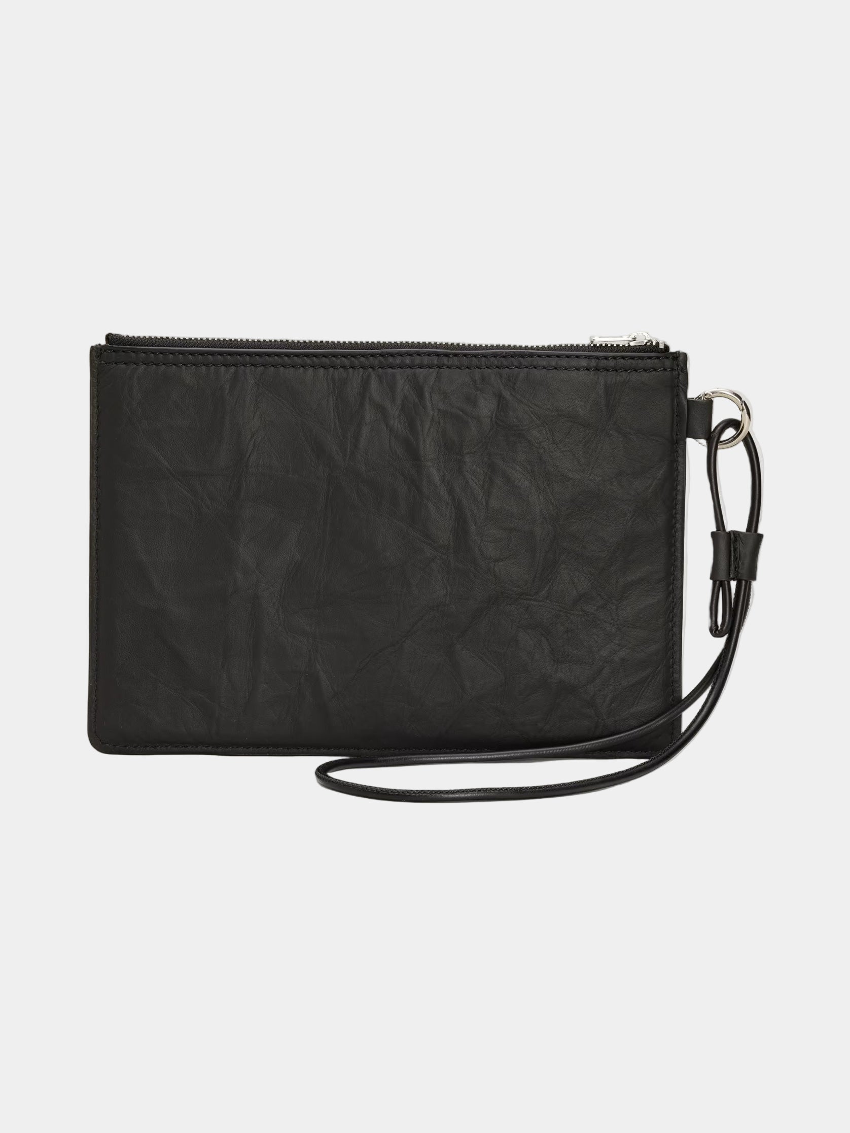 Crinkled Leather Pouch