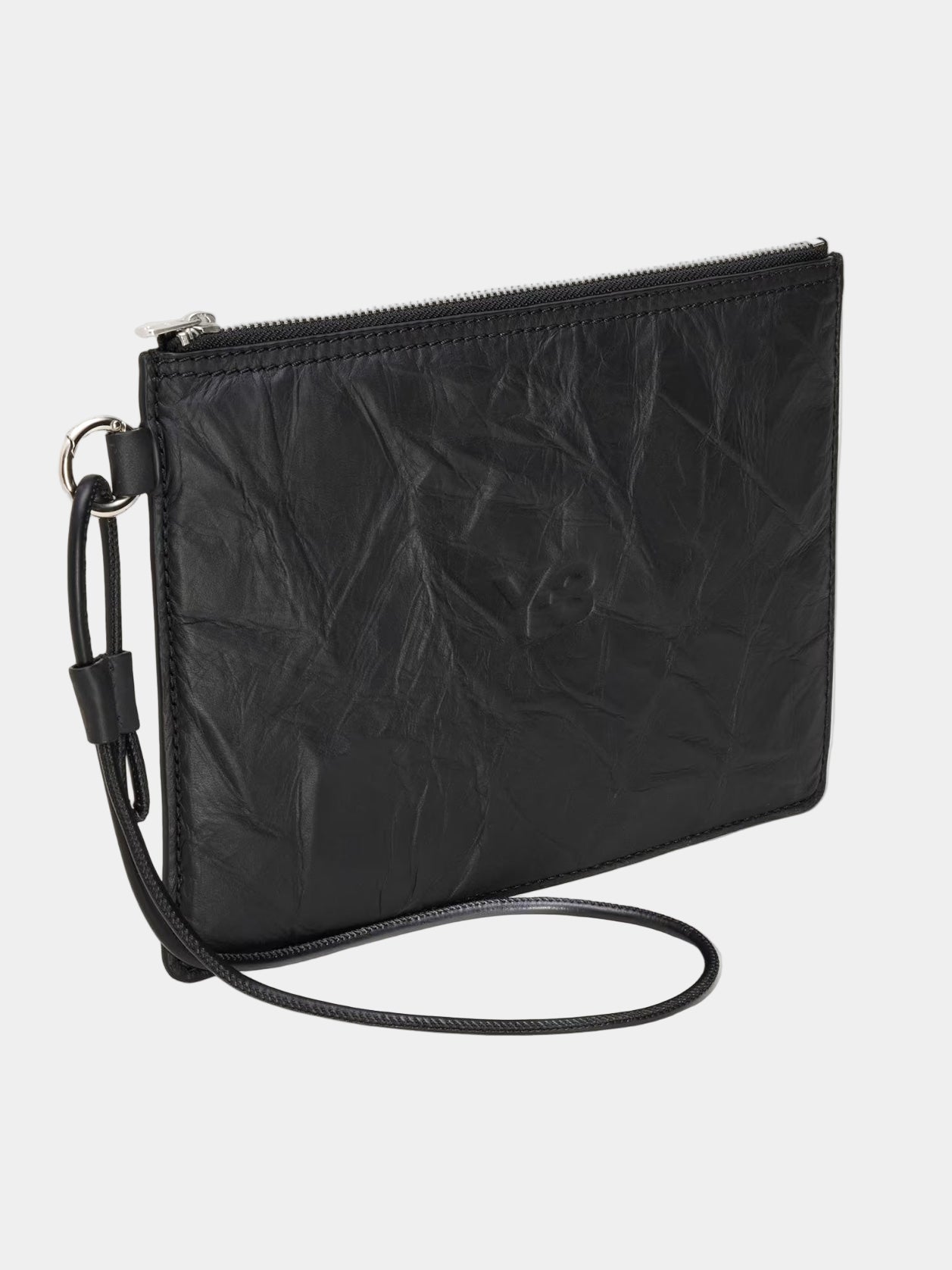Crinkled Leather Pouch