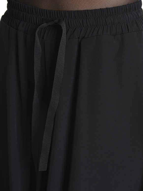 Asymmetric Trousers with Drawstring - by LA HAINE INSIDE US