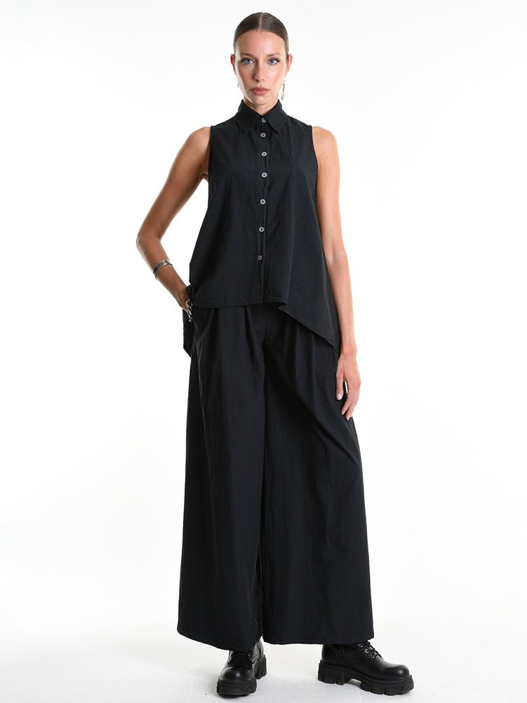 Asymmetrical Crumpled Shirt - by LA HAINE INSIDE US