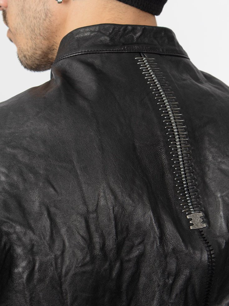 Body - Moulded Leather Biker with Spine Detail - by ISAAC SELLAM