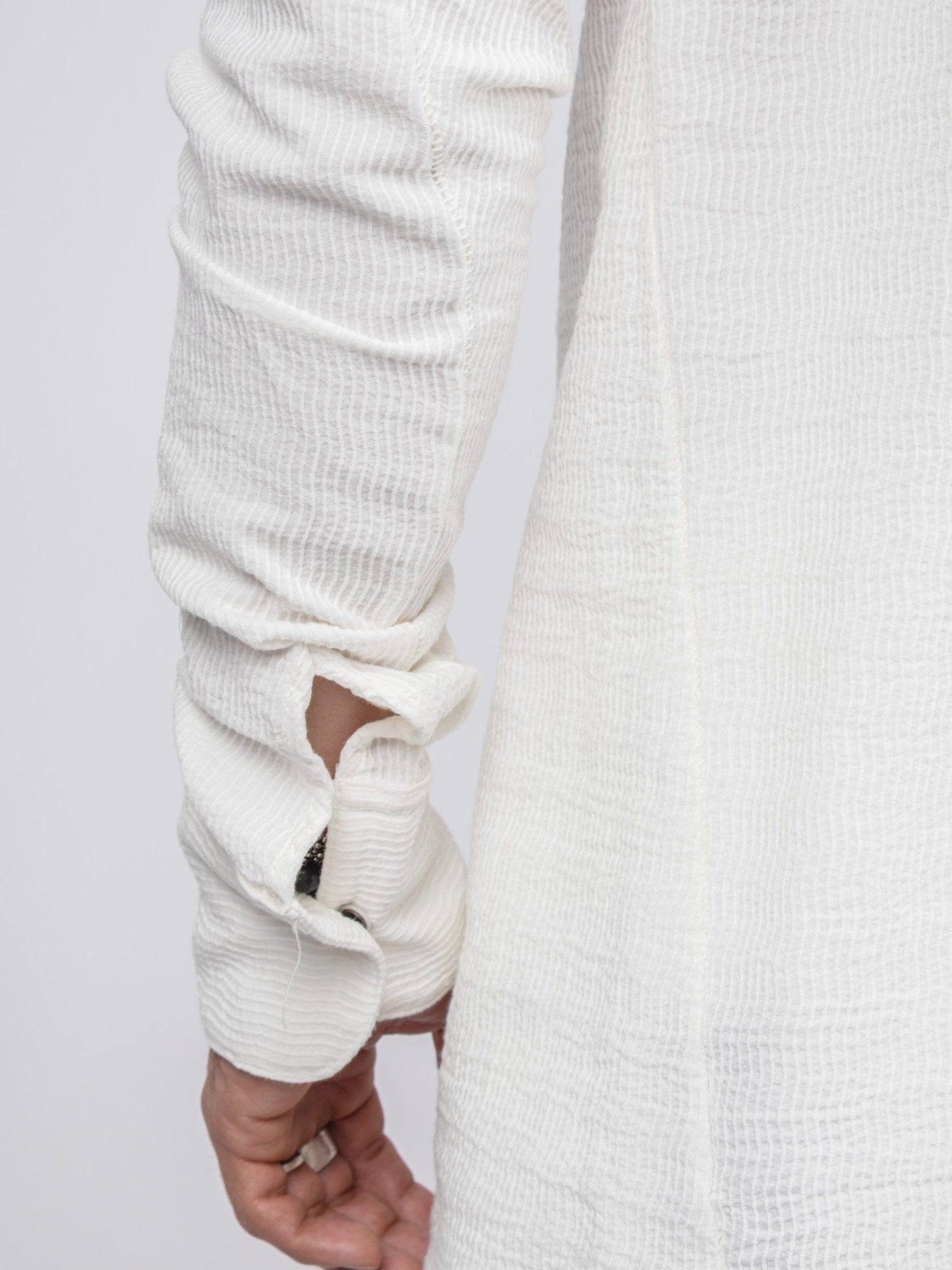 Dandy Micro Ondes Organic Cotton Overshirt — White - by Isaac Sellam