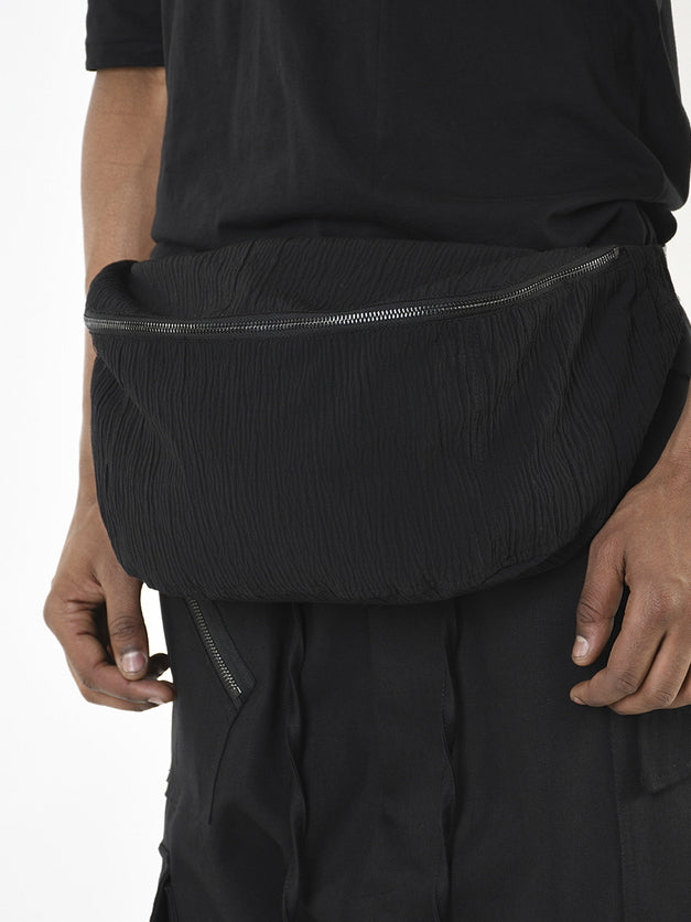 Cotton Crossbody Bag with Leather Strap - INN7