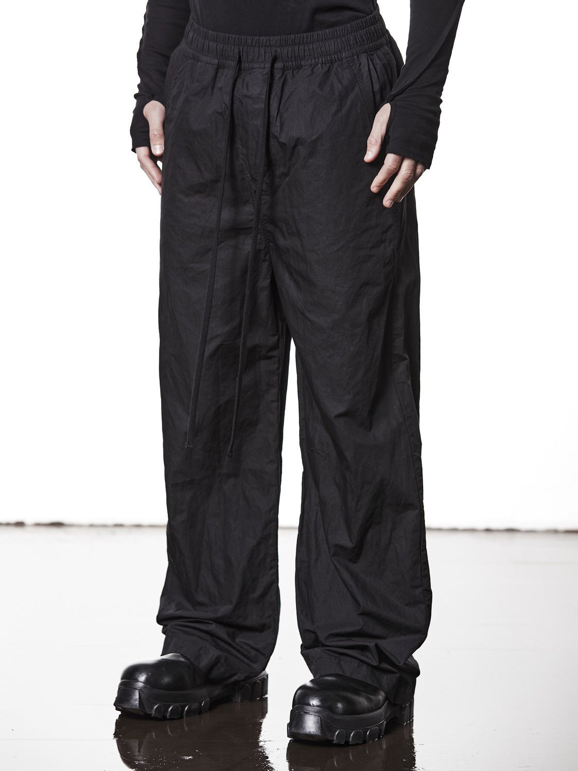 Garment - Washed Wide Leg Trousers - by THOM KROM