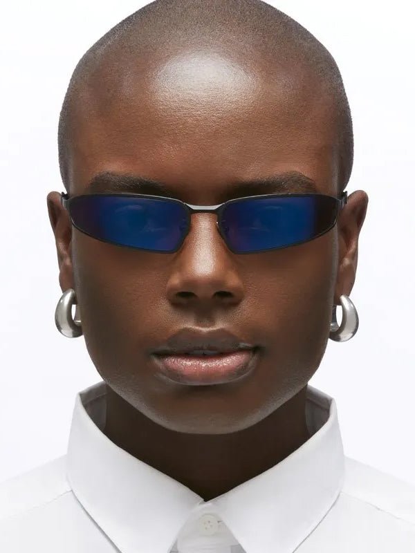 KUBORAUM H34 Black Matt sunglasses, detail close-up.