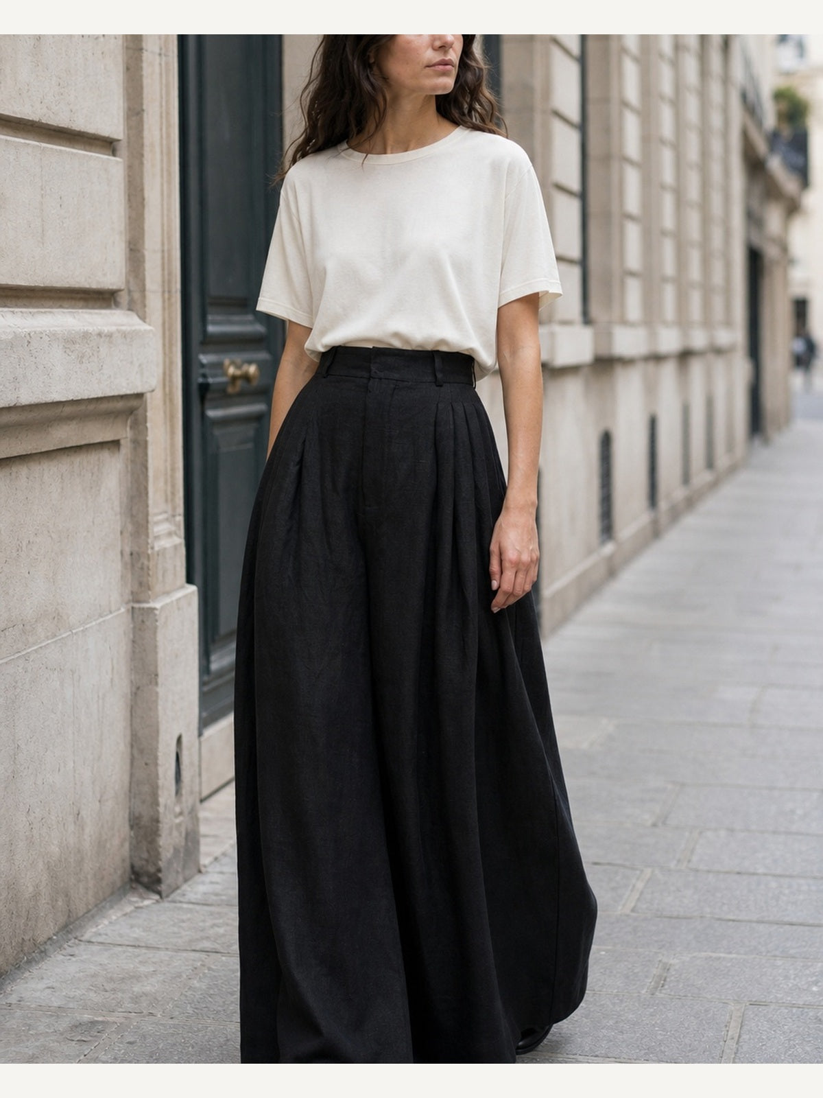 תמונת אווירה עריכתית של INN7 עבור Wide-Leg Linen Pants — 139DEC
