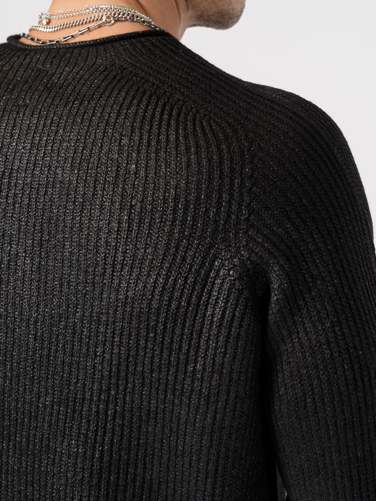 Laminated Light Cotton Ribbed Knit - by MD75
