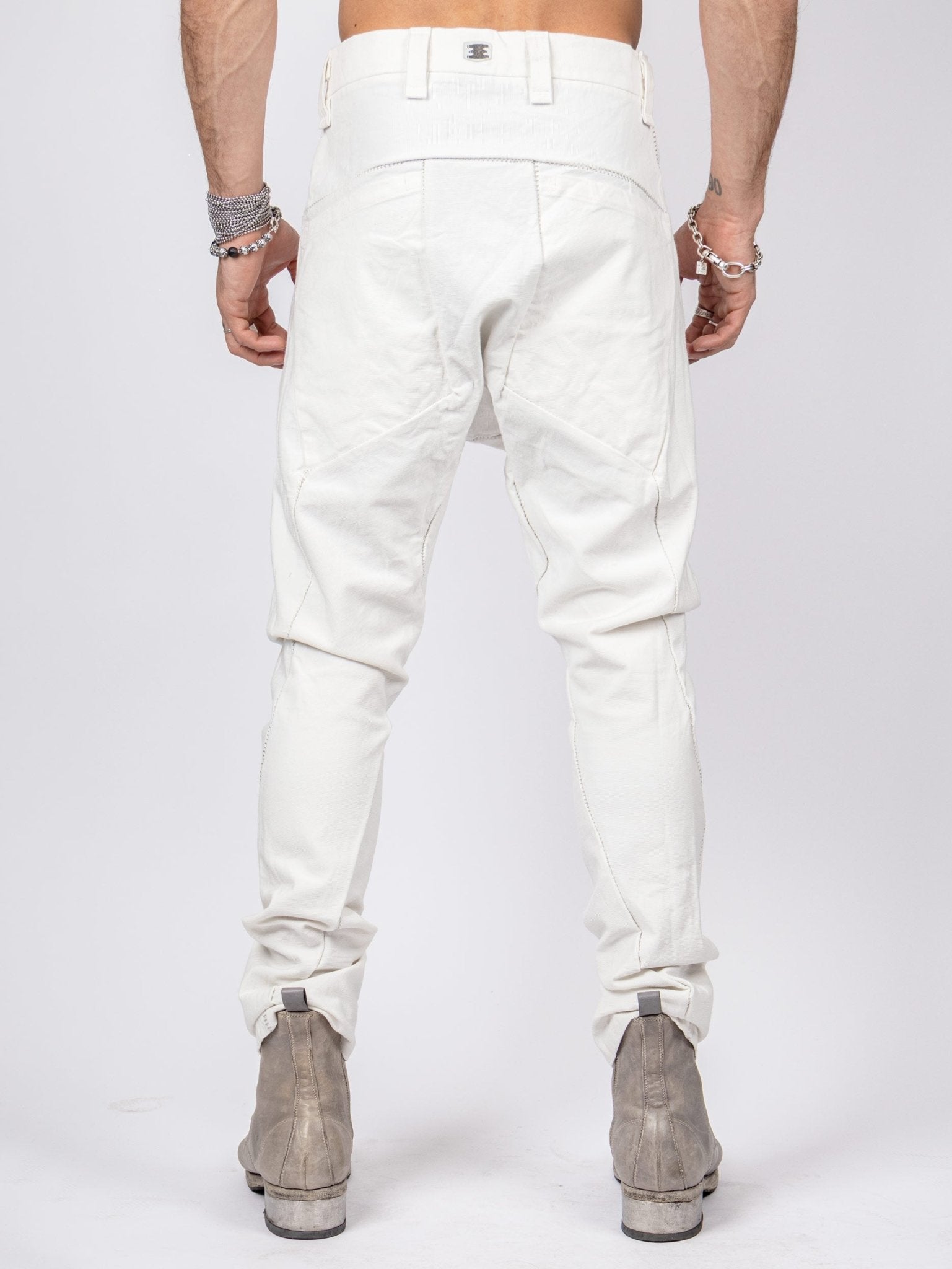 LC4 Pockets Armure Cotton Pants — White - by Isaac Sellam