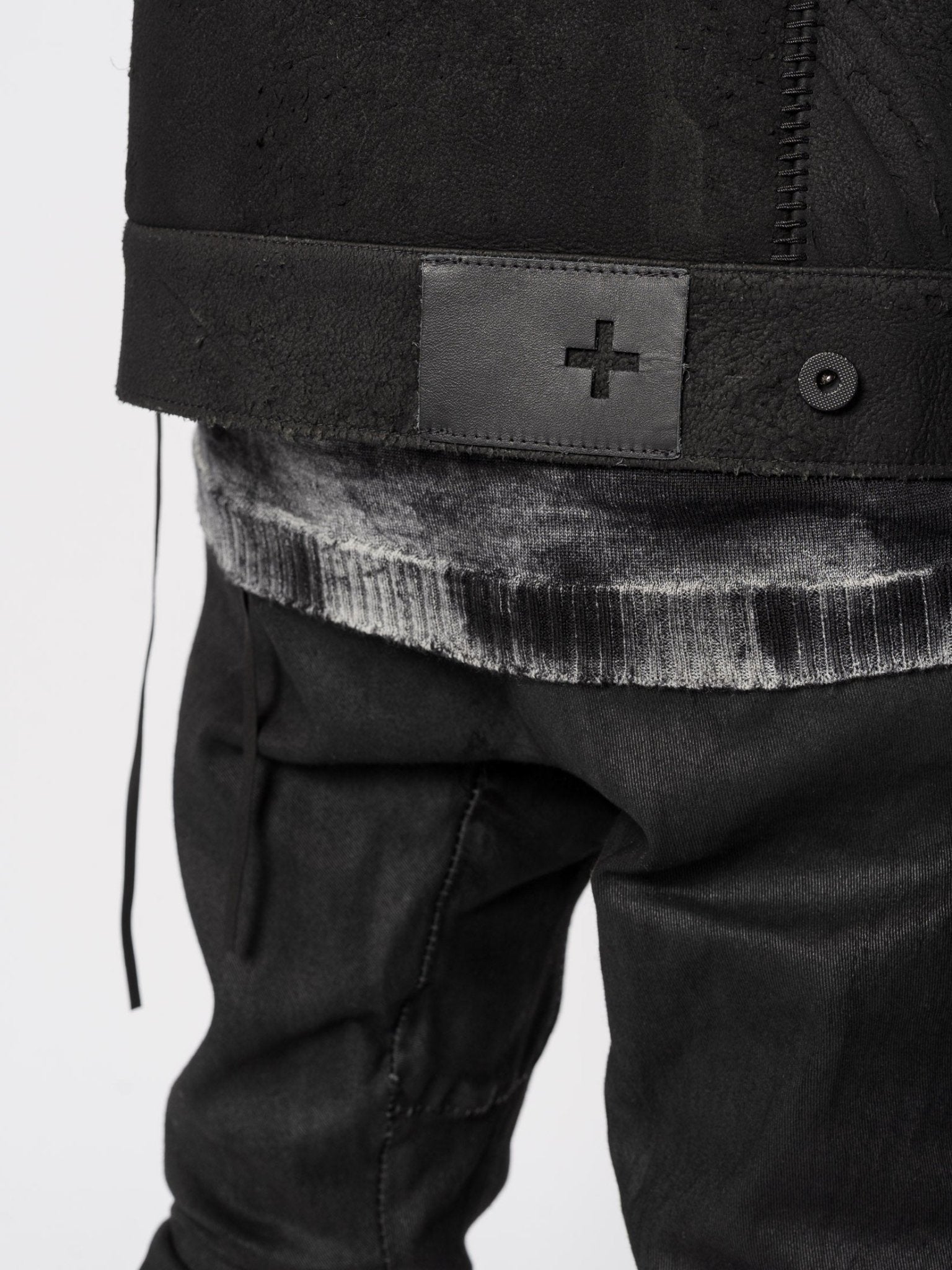 Leather and Wool Mixed - Media Jacket - by MD75