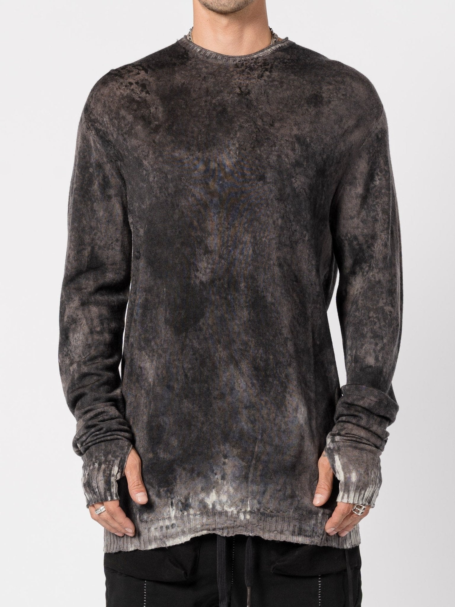 Light Wool Knit with Sponged Dyeing - by MD75