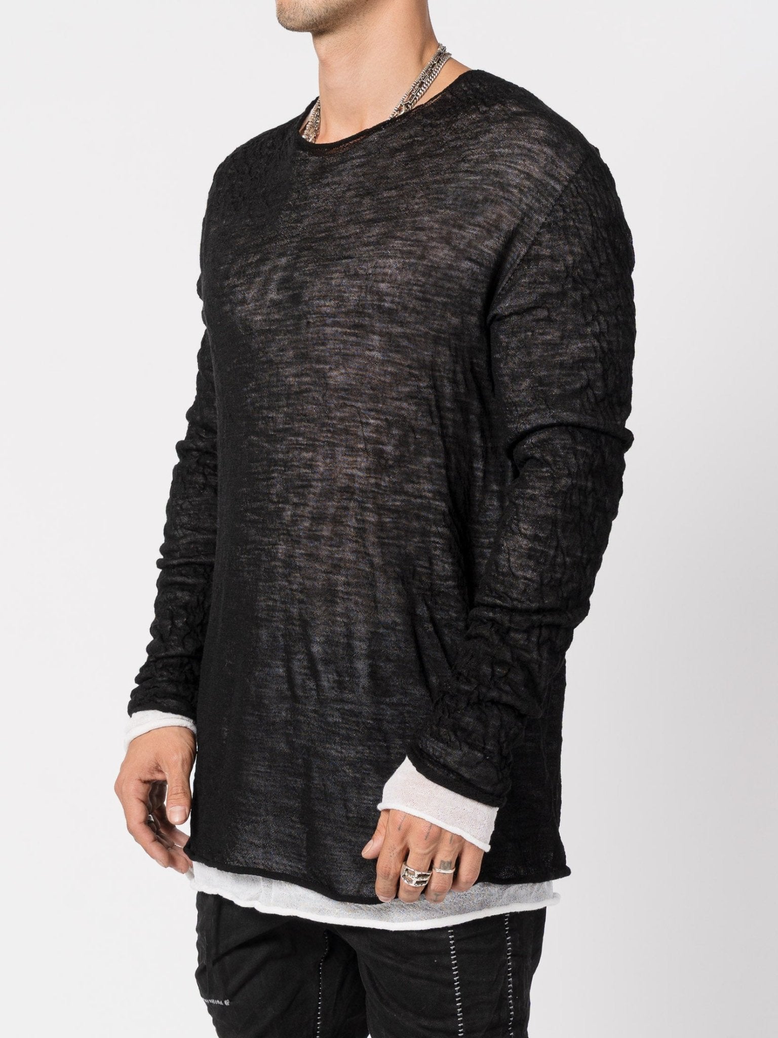 Lightweight Twist - Wool Long Sleeve Top - by MD75