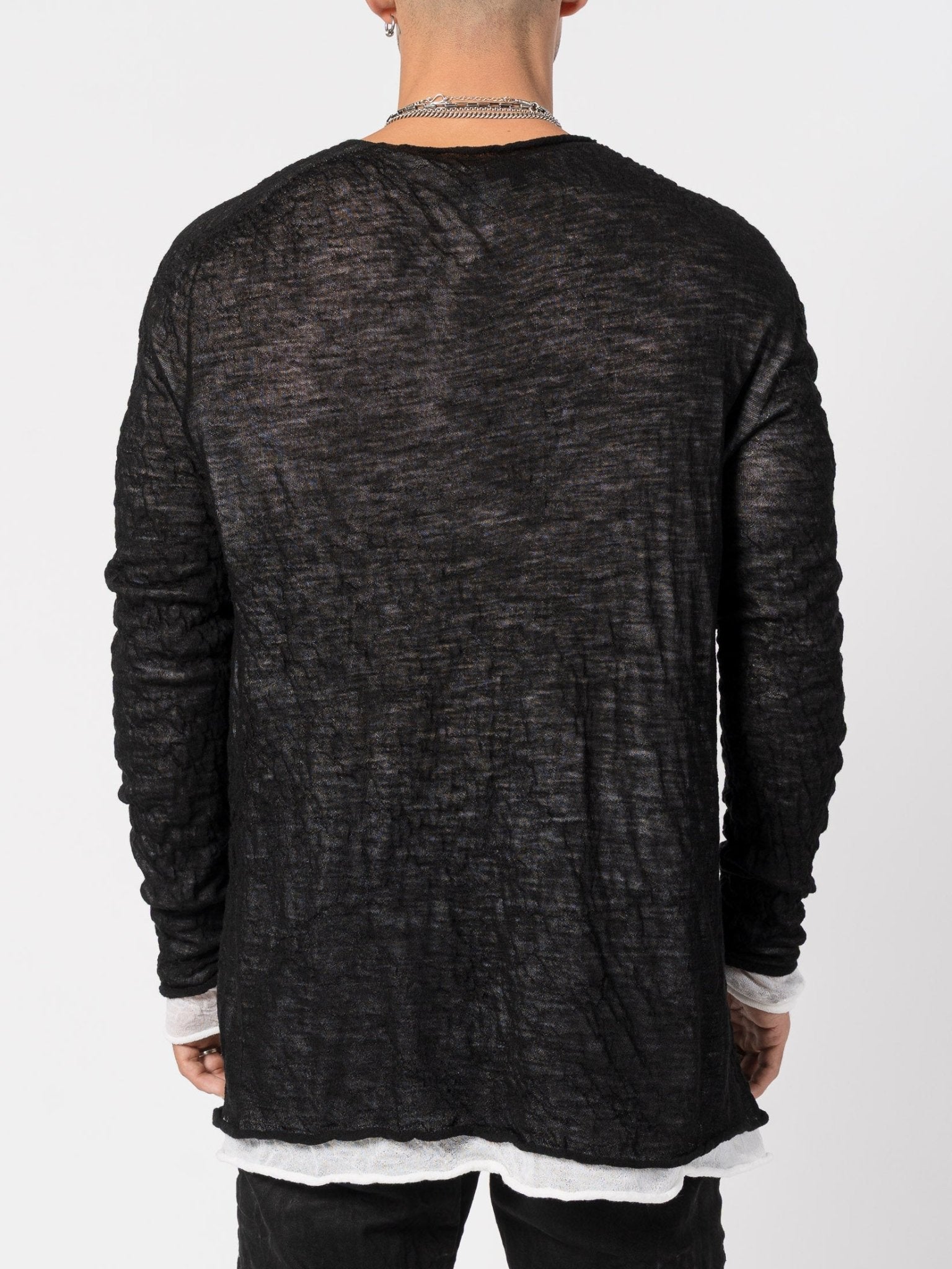 Lightweight Twist - Wool Long Sleeve Top - by MD75