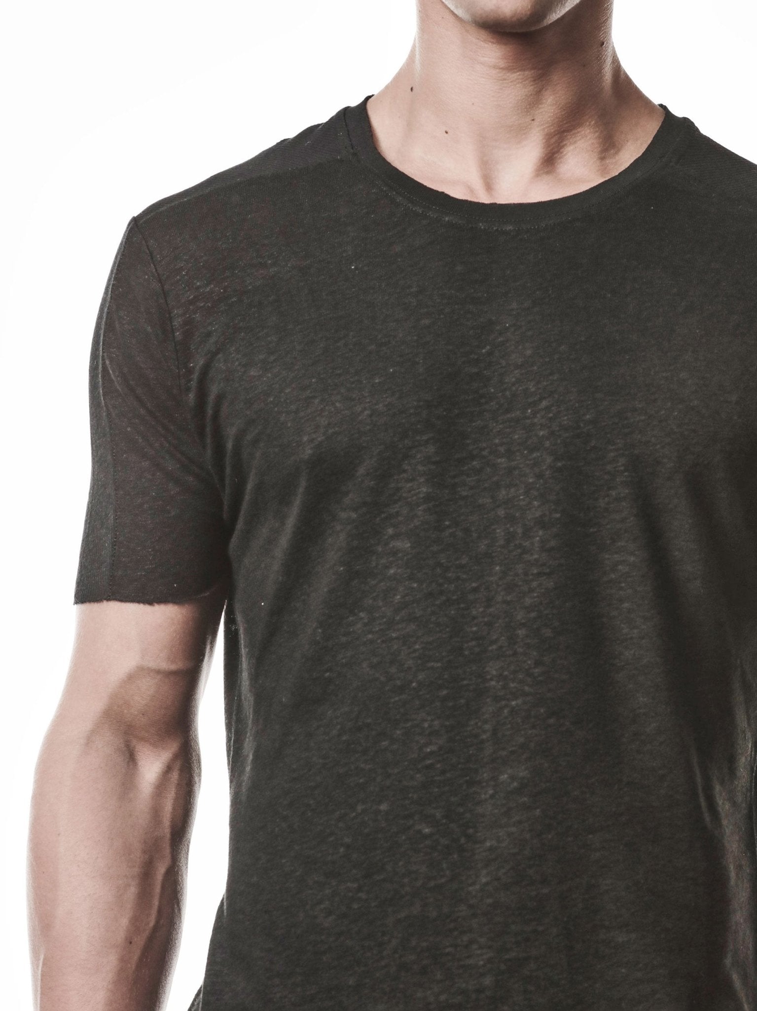 Linen Blend Insert T-Shirt - by THOM KROM
