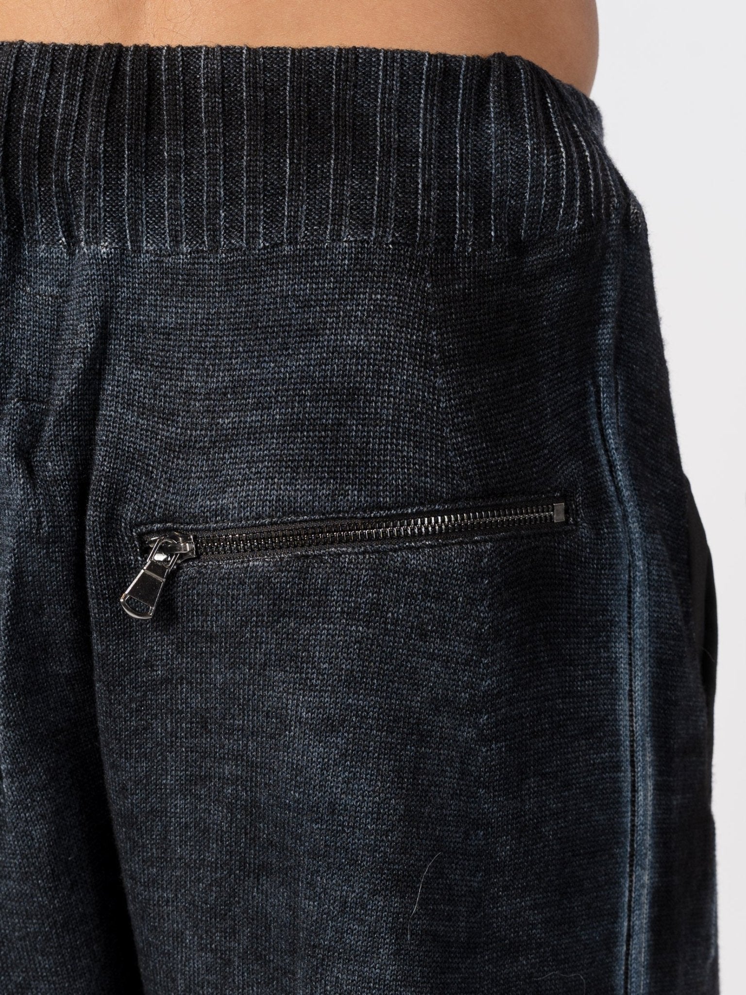 Low Crotch Wool Knit Pants - by MD75