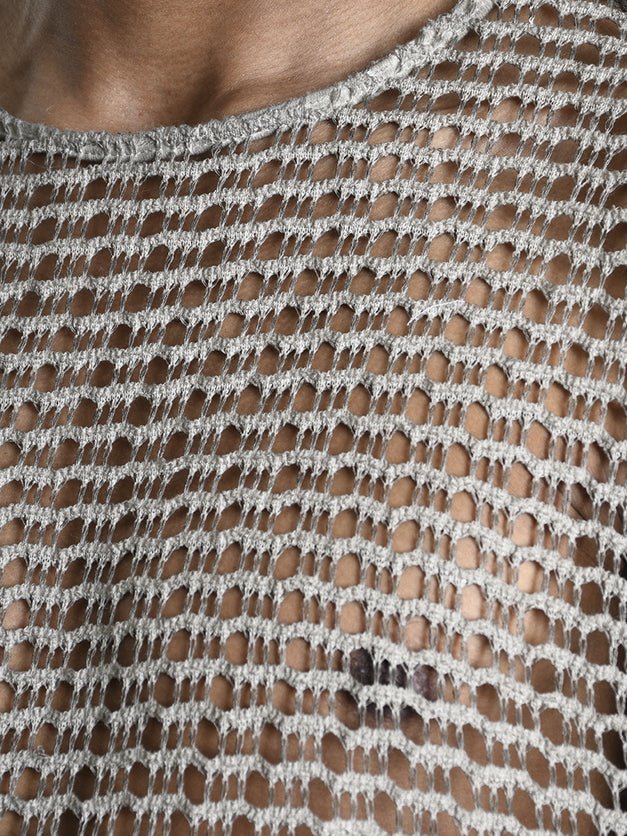 Open - Knit Mesh T-Shirt - by LA HAINE INSIDE US