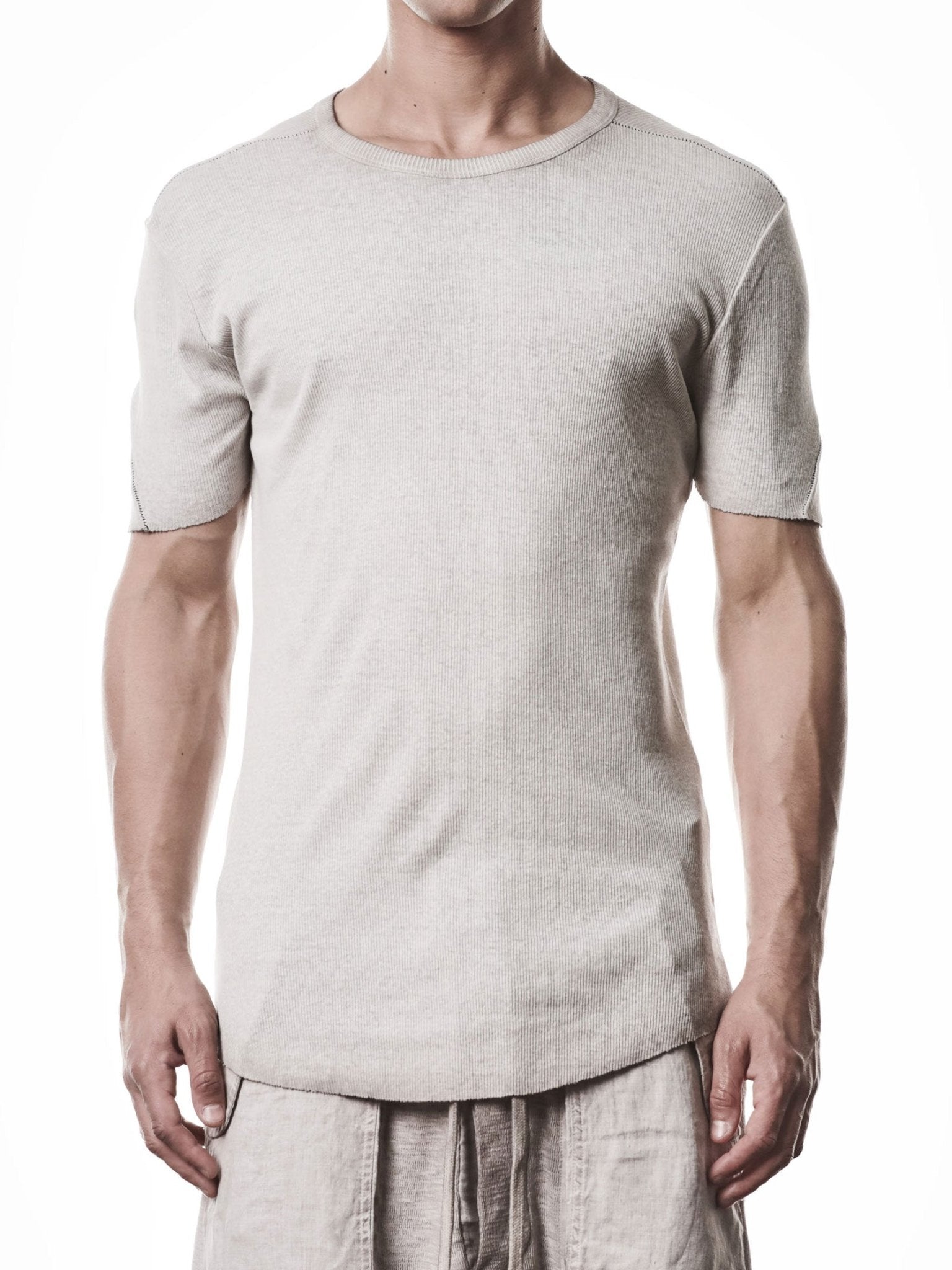 Raw Edge Rib T-Shirt - by THOM KROM