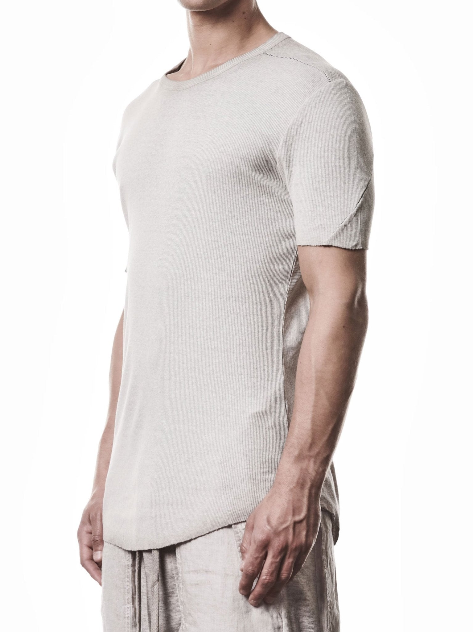 Raw Edge Rib T-Shirt - by THOM KROM