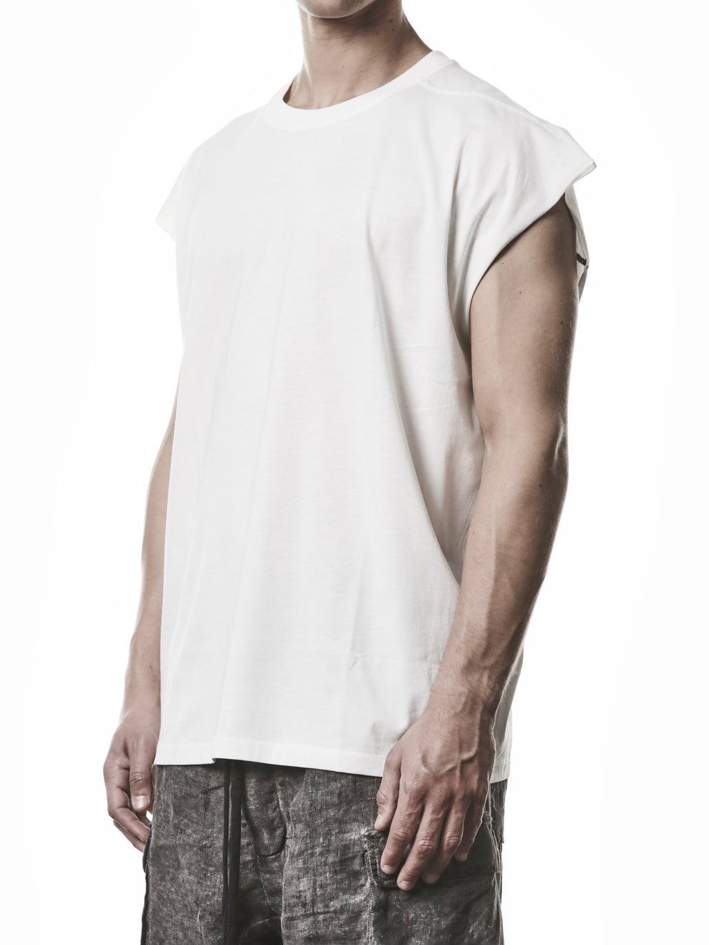 Raw Shoulder Oversized Tee - by THOM KROM