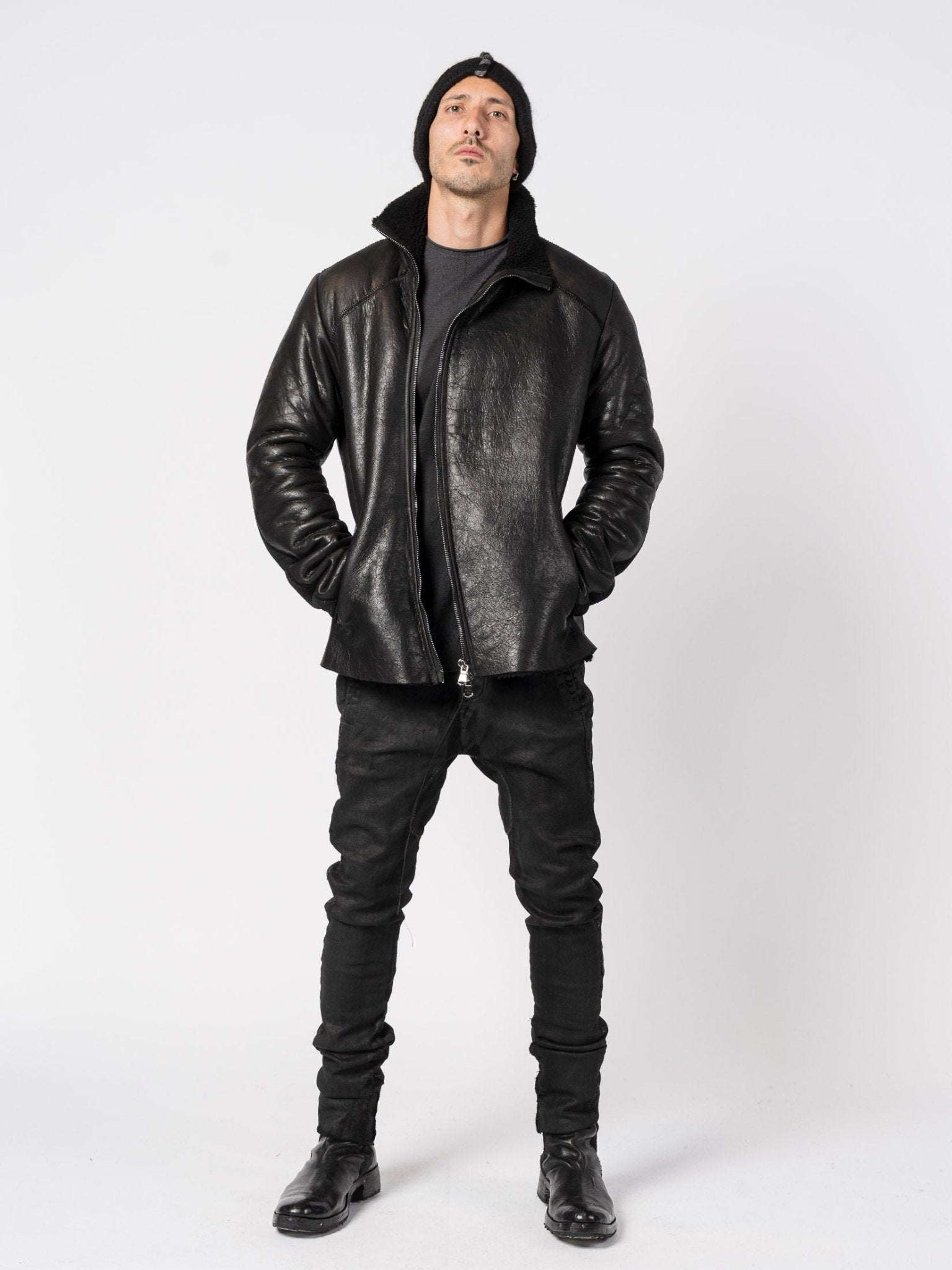 Shearling and Wool Mixed - Media Jacket - by MD75