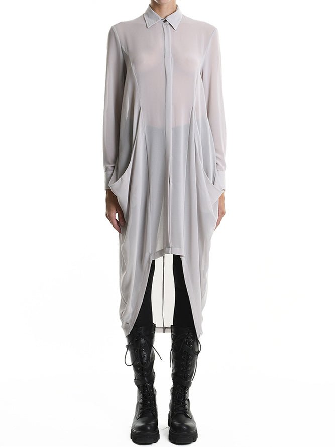 Shirt Dress with Oversized Pockets - by LA HAINE INSIDE US