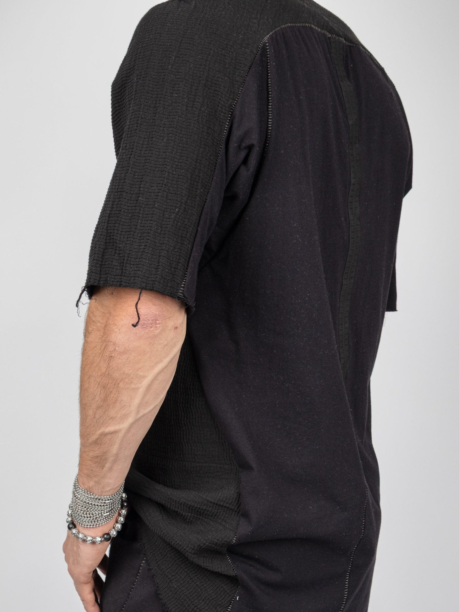 Staple 69 Micro Ondes Organic Cotton T-Shirt — Black - by Isaac Sellam