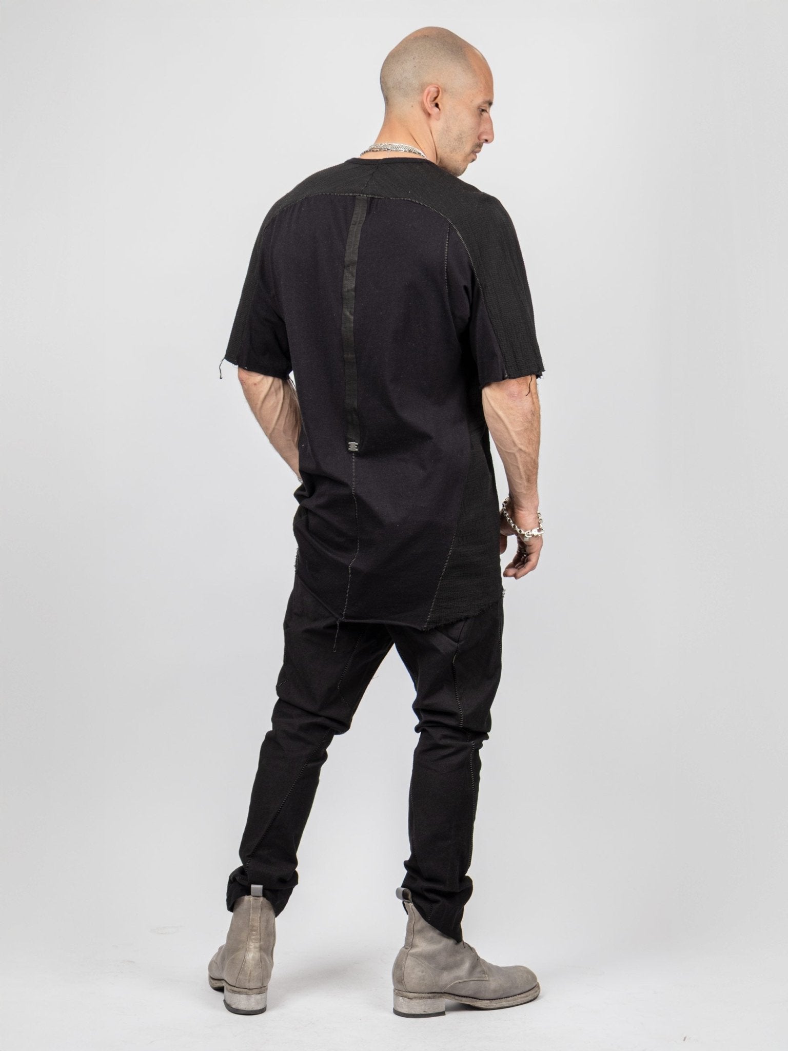 Staple 69 Micro Ondes Organic Cotton T-Shirt — Black - by Isaac Sellam