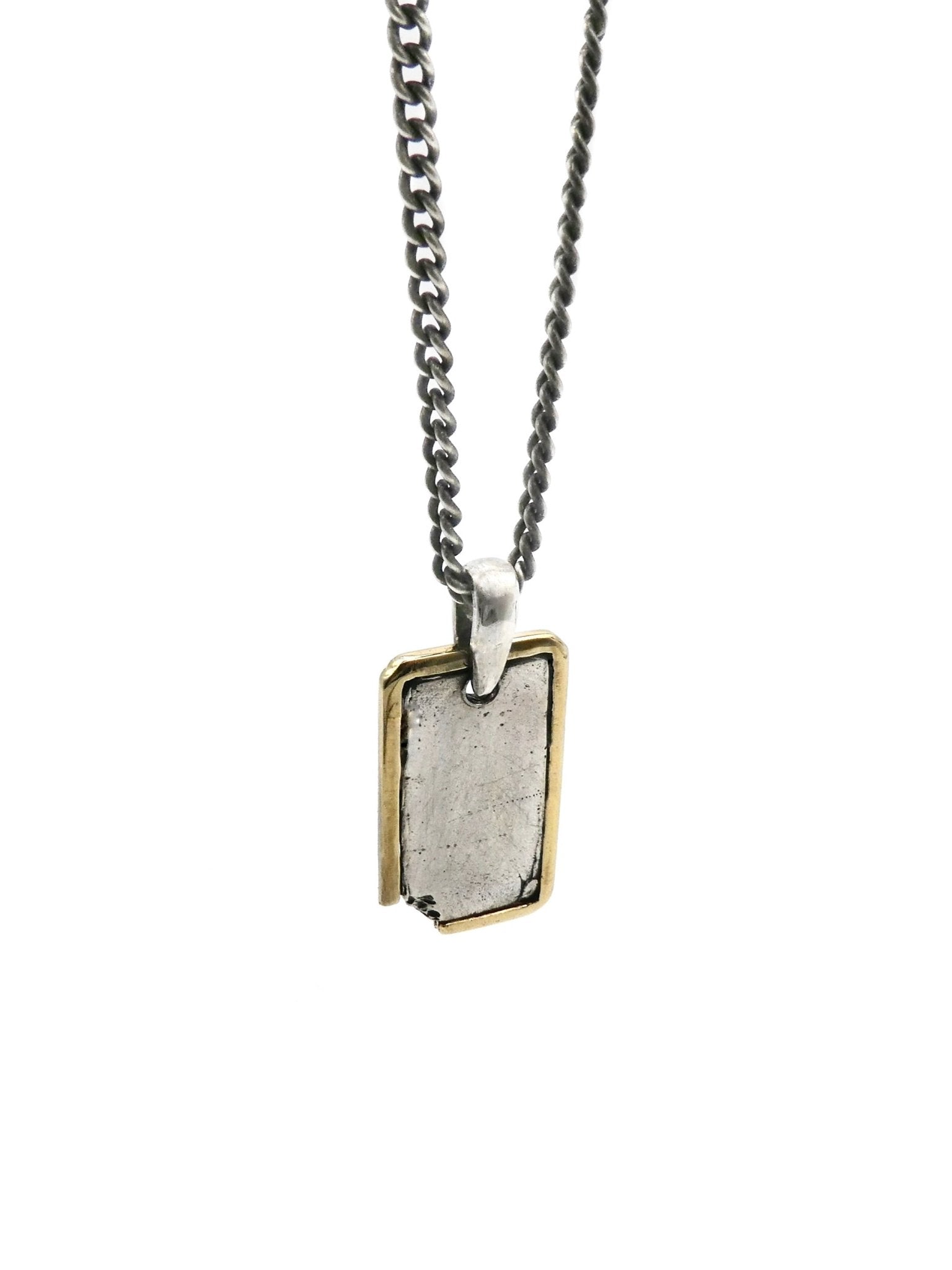 Tag Pendant Necklace with Gold Frame - INN7