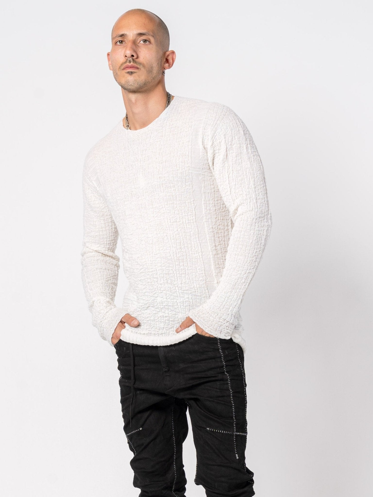 Textured Mixed - Fabric Knit - by MD75