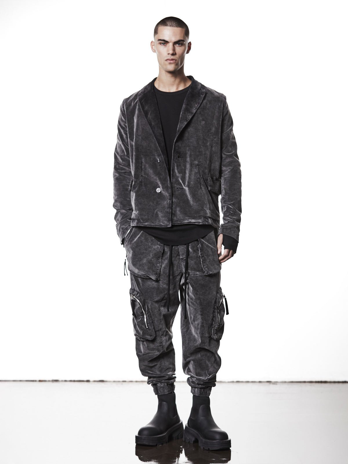 Velvet Cotton - Blend Blazer - by THOM KROM