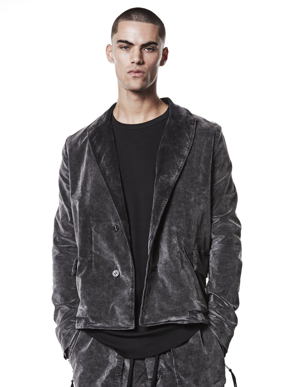 Velvet Cotton - Blend Blazer - by THOM KROM