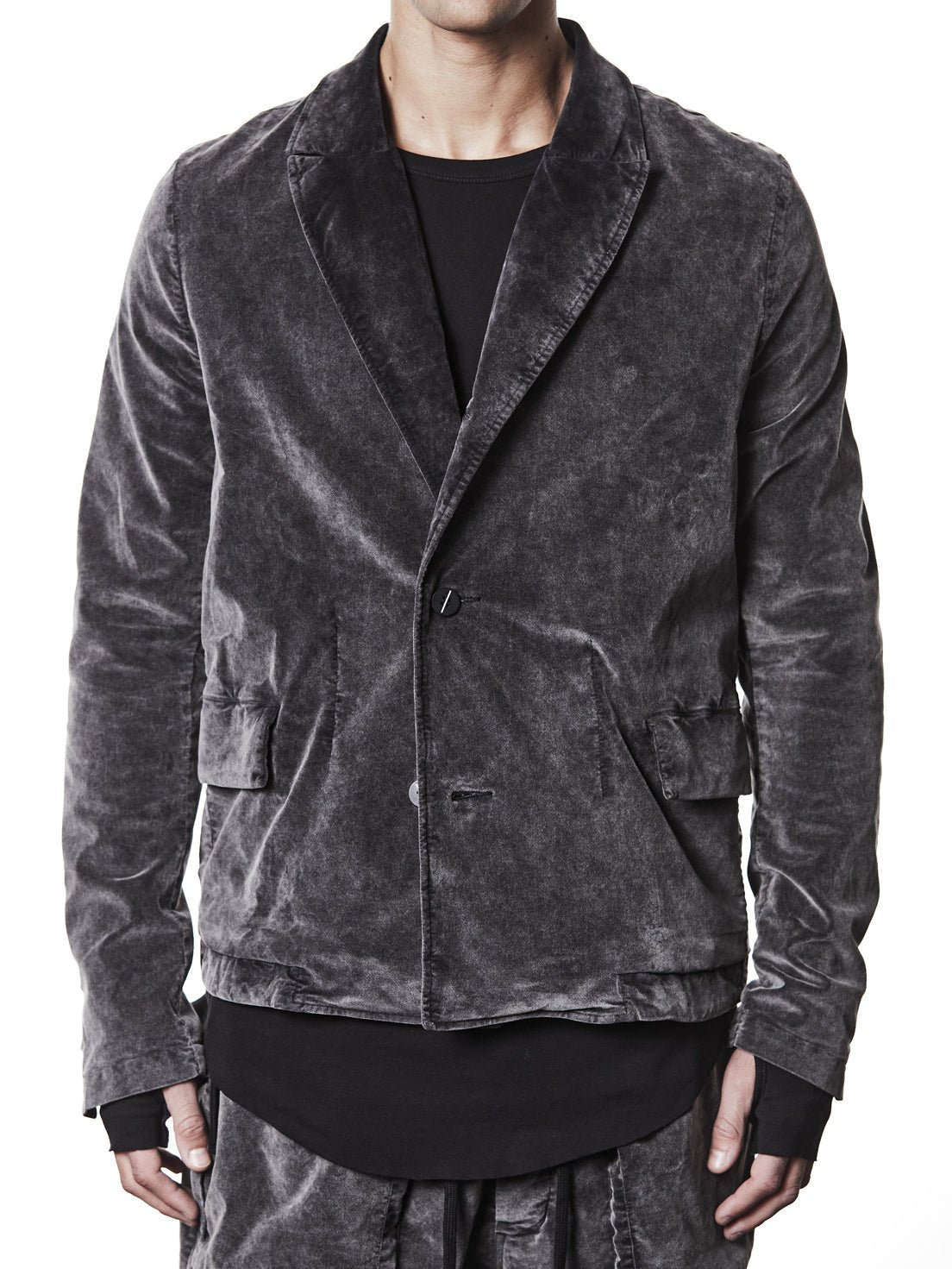 Velvet Cotton - Blend Blazer - by THOM KROM
